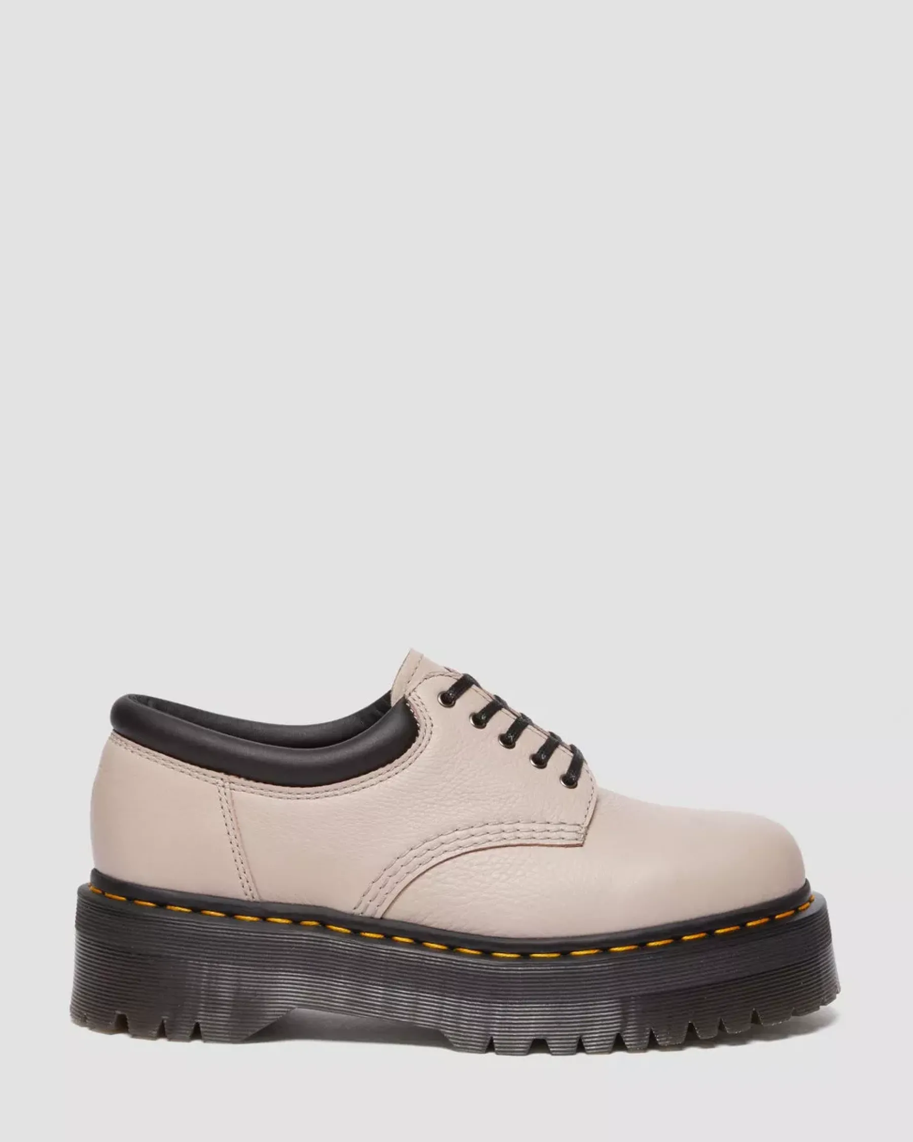 Platform Shoes|Platforms>Dr. Martens 8053 Pisa Leather Platform Casual Shoes VINTAGE TAUPE — Pisa