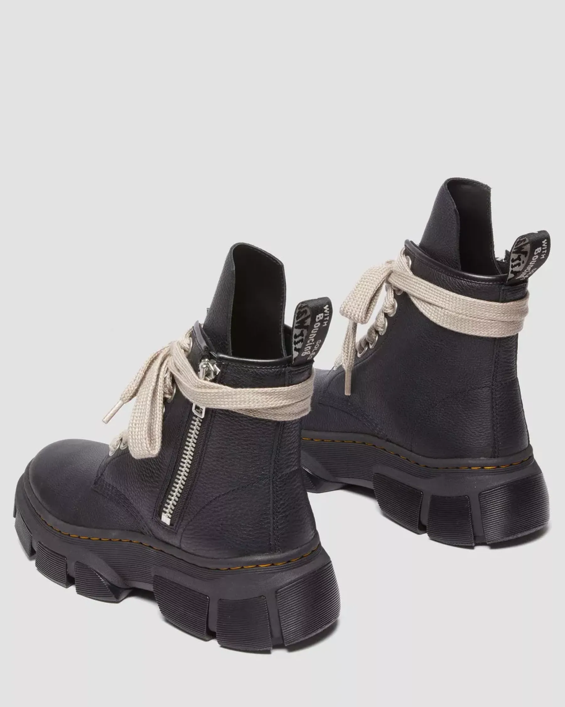 Ankle Boots|Boots>Dr. Martens 1460 Rick Owens DMXL Leather Lace Up Boots Black — Lunar
