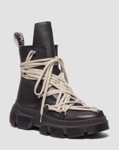 Ankle Boots|Boots>Dr. Martens 1460 Rick Owens DMXL Megalace Leather Lace Up Boots Black — Lunar