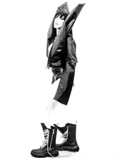 Ankle Boots|Boots>Dr. Martens 1918 Rick Owens DMXL Tall Leather Lace Up Boots Black — Lunar