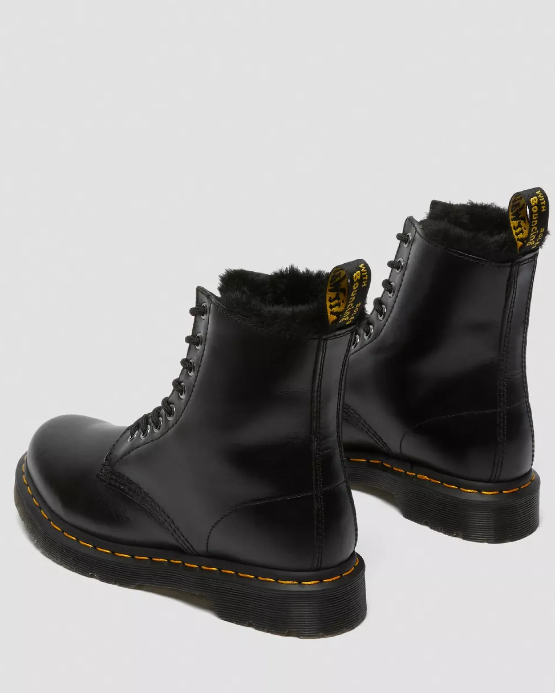 Sale|Originals>Dr. Martens 1460 Serena Faux Fur Lined Lace Up Boots Dark Grey — Atlas