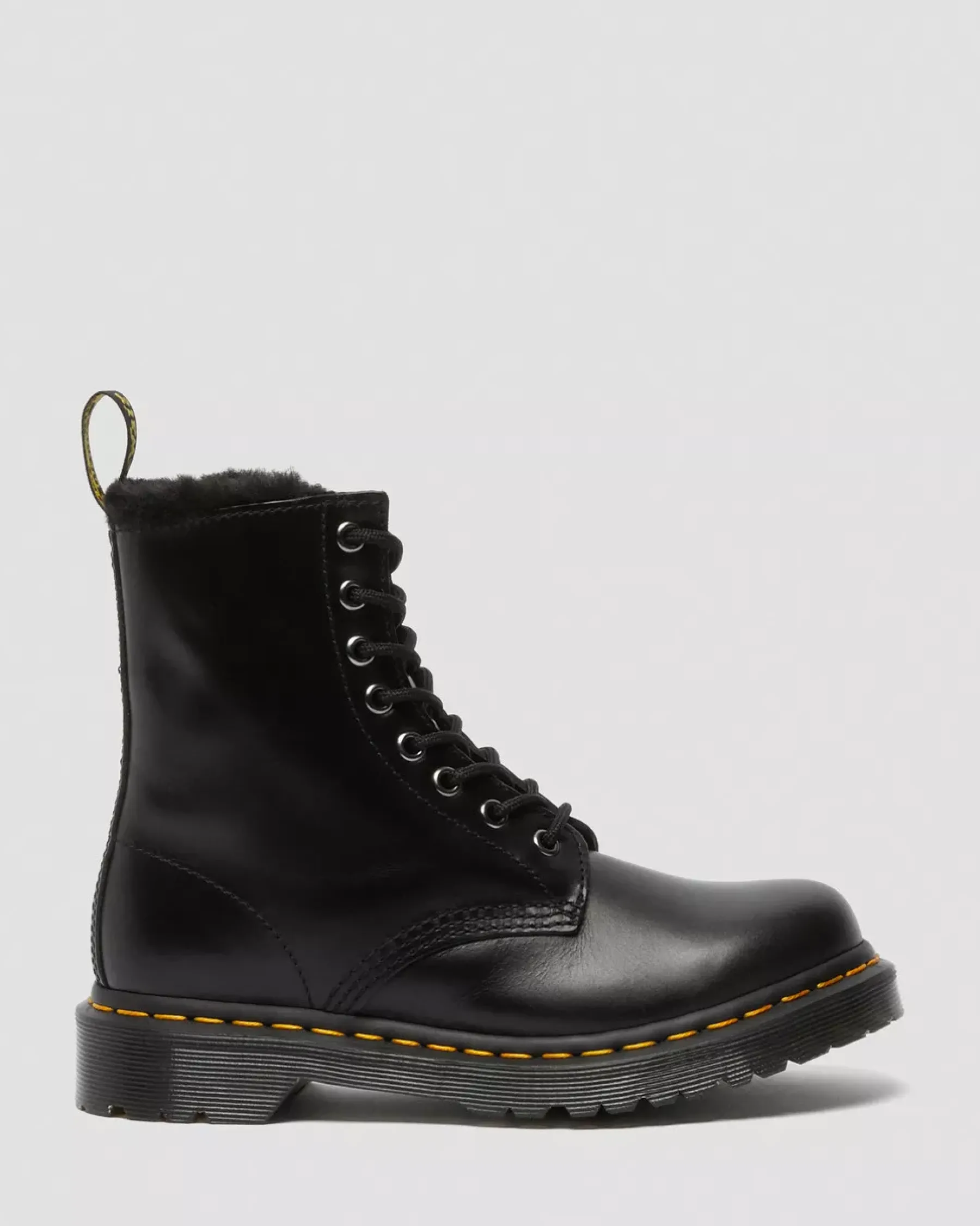 Sale|Originals>Dr. Martens 1460 Serena Faux Fur Lined Lace Up Boots Dark Grey — Atlas