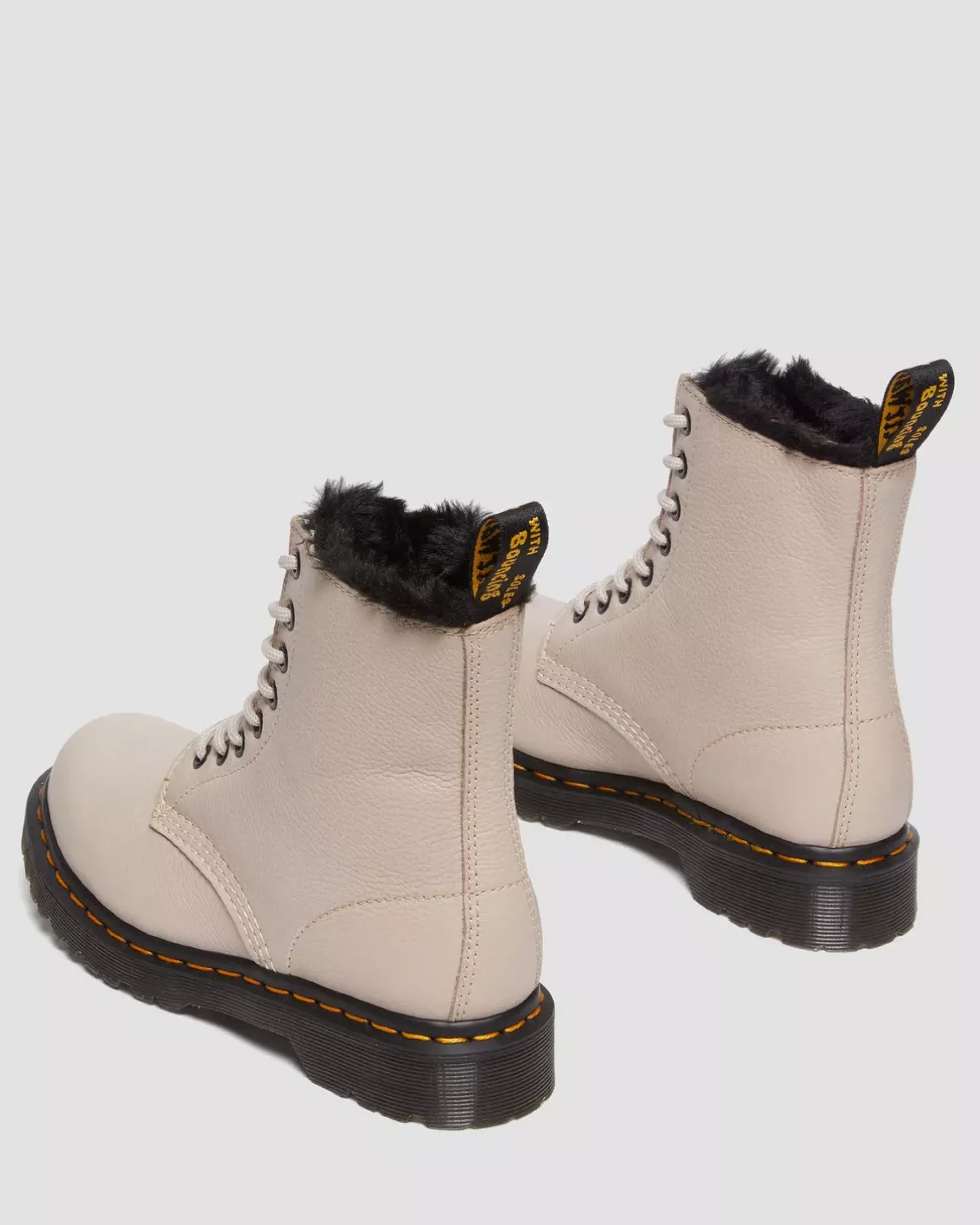 Sale|Originals>Dr. Martens 1460 Serena Faux Fur Lined Virginia Lace Up Boots VINTAGE TAUPE — Virginia