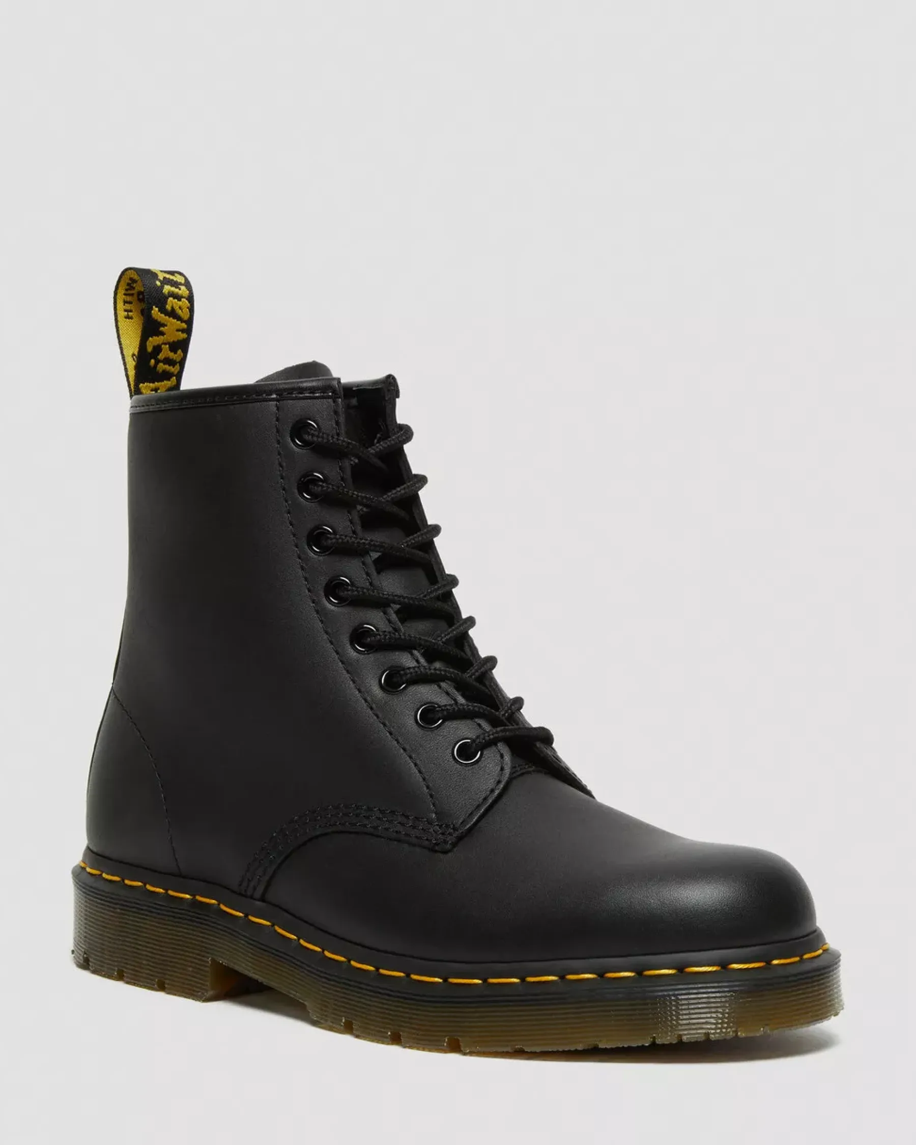 Bestsellers|Ankle Boots>Dr. Martens 1460 Slip Resistant Leather Lace Up Boots Black — Industrial Full Grain