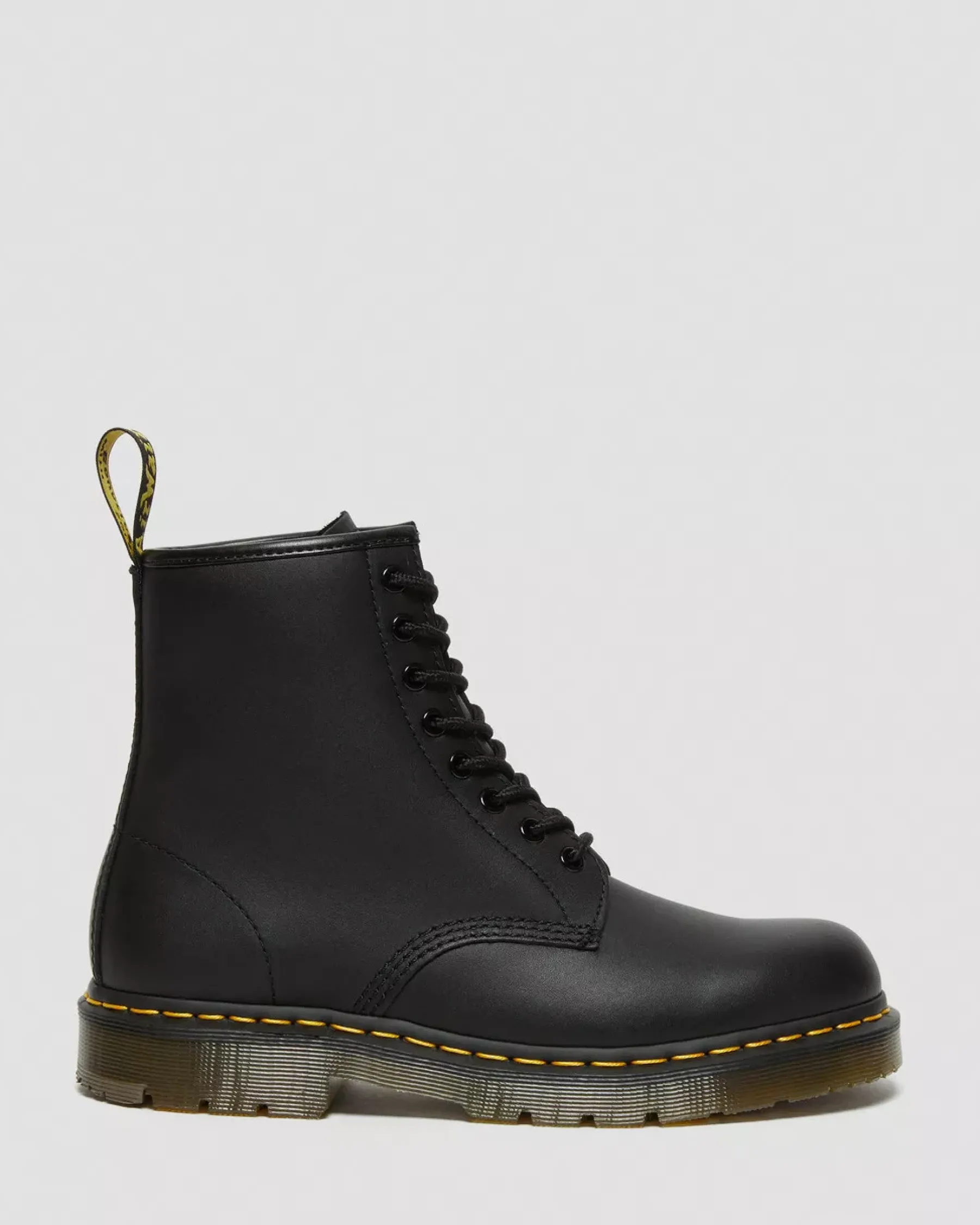 Bestsellers|Ankle Boots>Dr. Martens 1460 Slip Resistant Leather Lace Up Boots Black — Industrial Full Grain