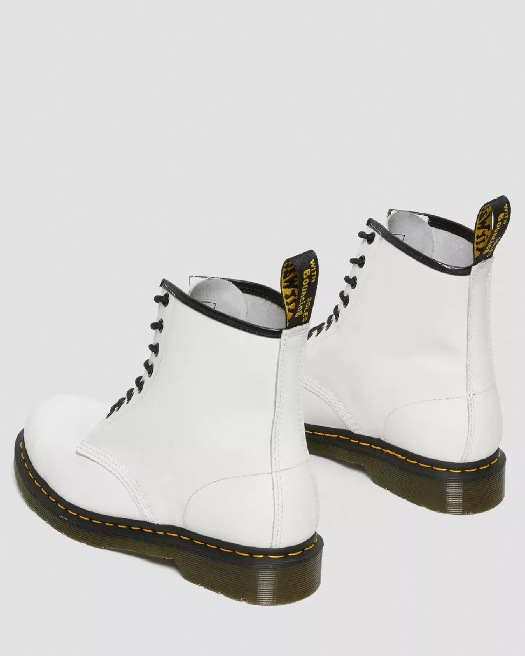 Originals|Ankle Boots>Dr. Martens 1460 Smooth Leather Lace Up Boots White — Smooth Leather