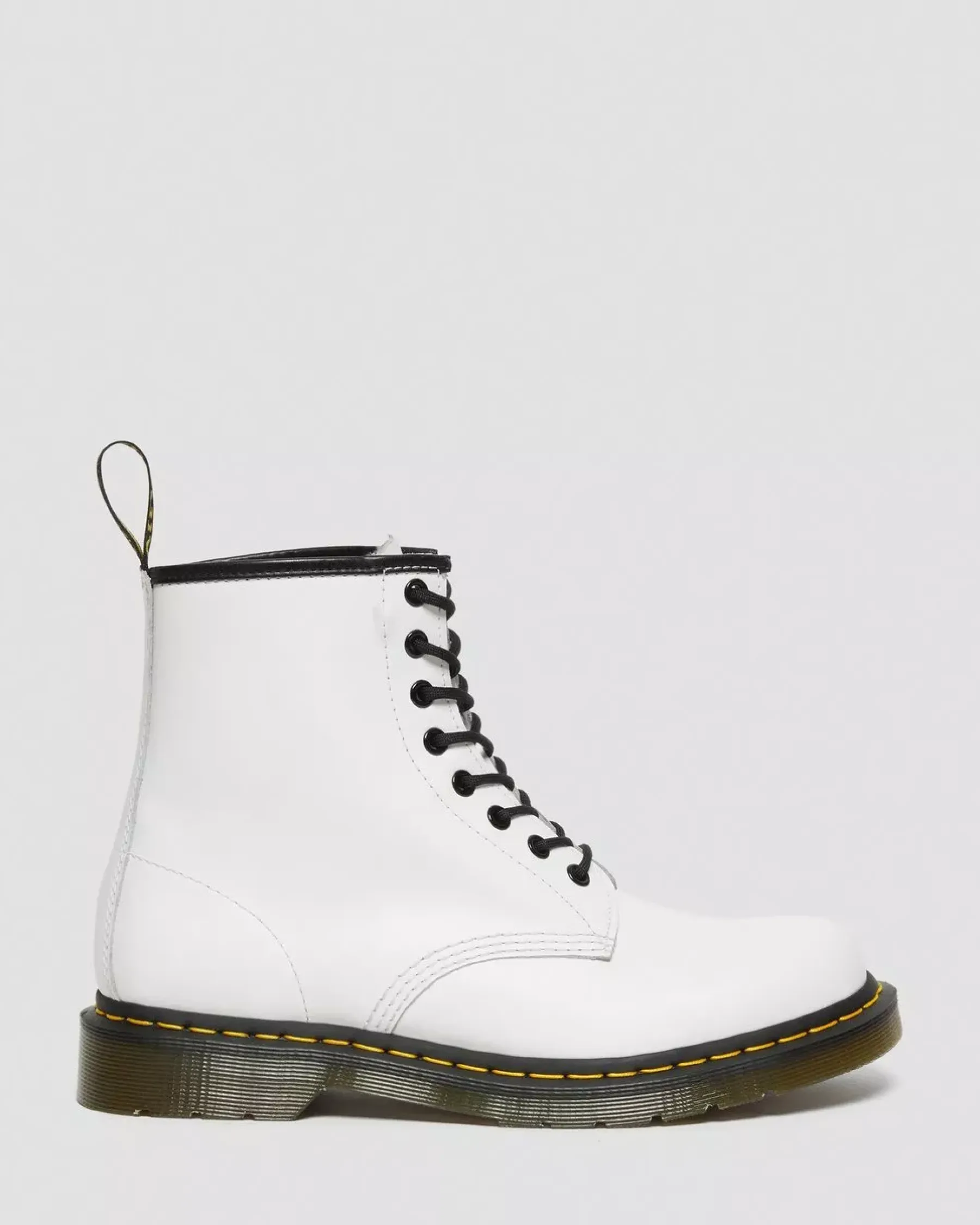 Originals|Ankle Boots>Dr. Martens 1460 Smooth Leather Lace Up Boots White — Smooth Leather