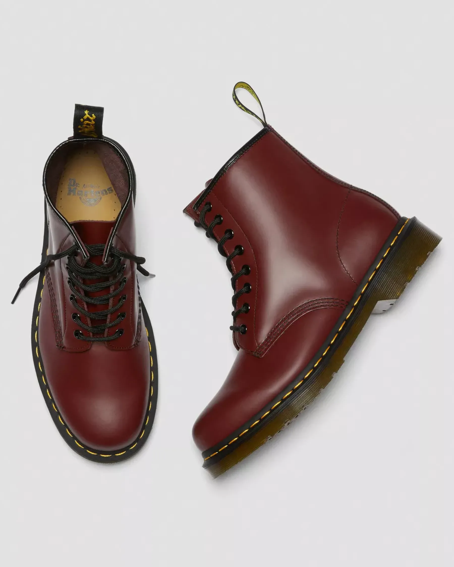 Originals|Bestsellers>Dr. Martens 1460 Smooth Leather Lace Up Boots Cherry Red — Smooth Leather