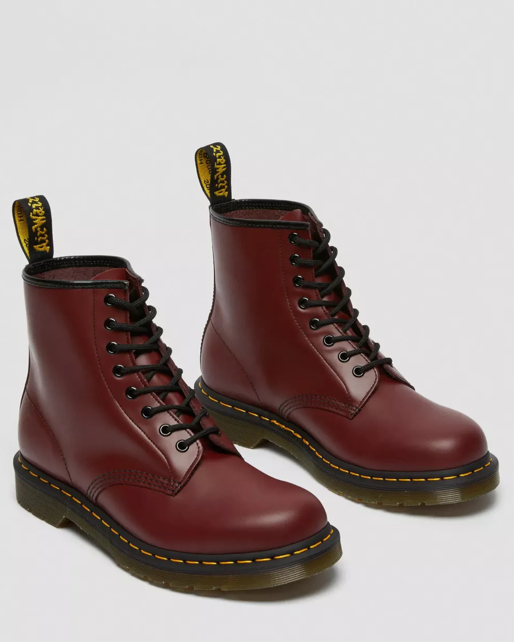 Originals|Bestsellers>Dr. Martens 1460 Smooth Leather Lace Up Boots Cherry Red — Smooth Leather