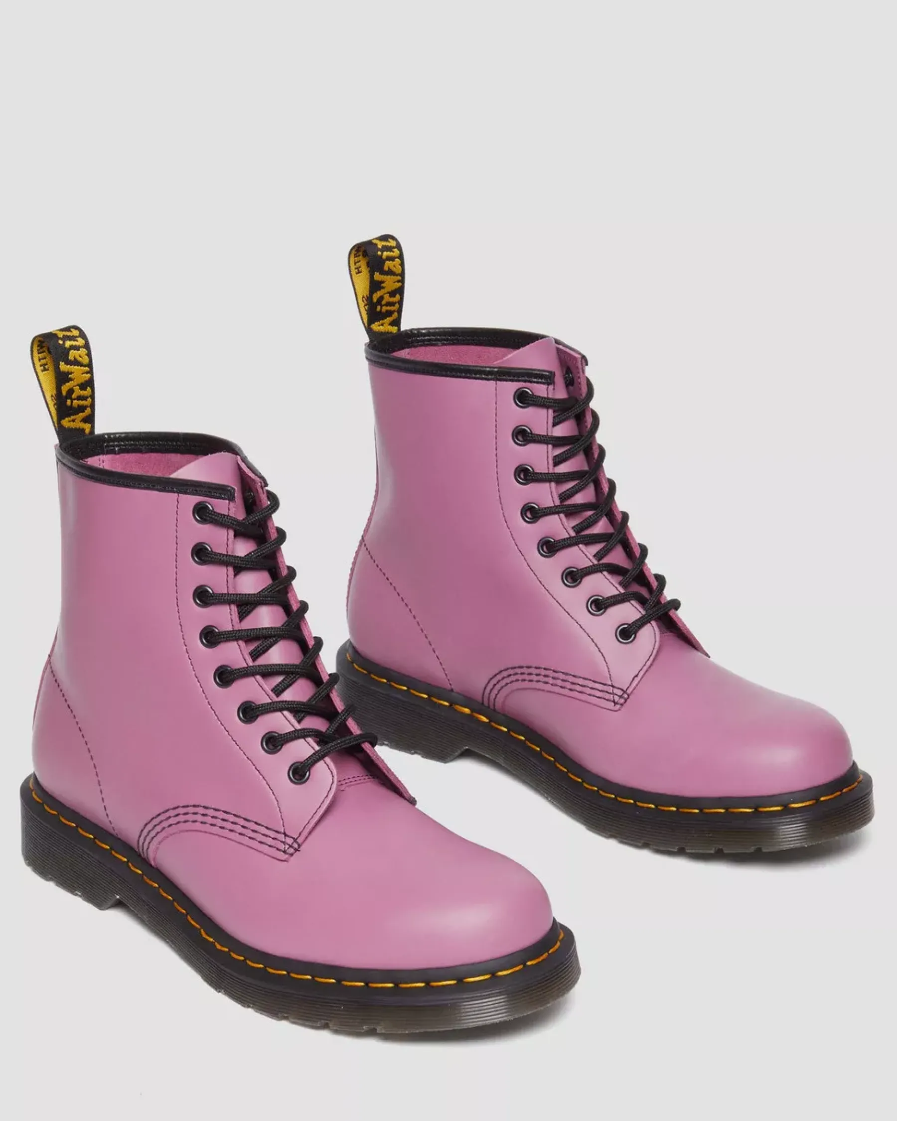 Originals|Ankle Boots>Dr. Martens 1460 Smooth Leather Lace Up Boots Muted Purple — Smooth Leather