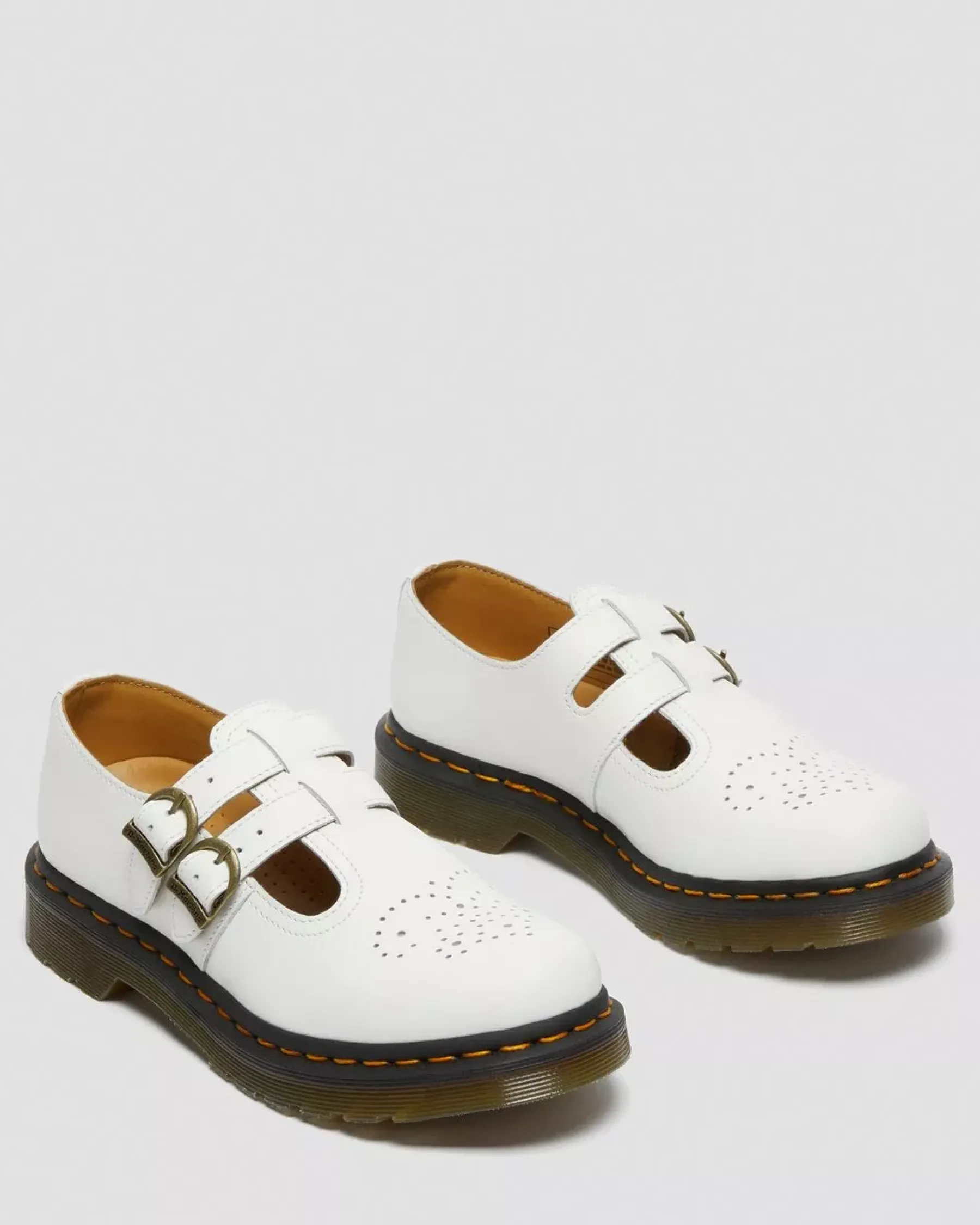 Sale|Originals>Dr. Martens 8065 Smooth Leather Mary Jane Shoes White — Smooth Leather