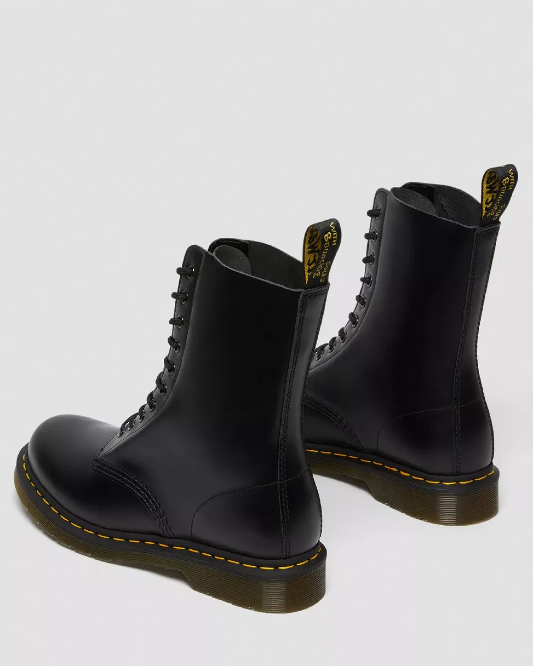 Originals|Ankle Boots>Dr. Martens 1490 Smooth Leather Mid Calf Boots Black — Smooth Leather