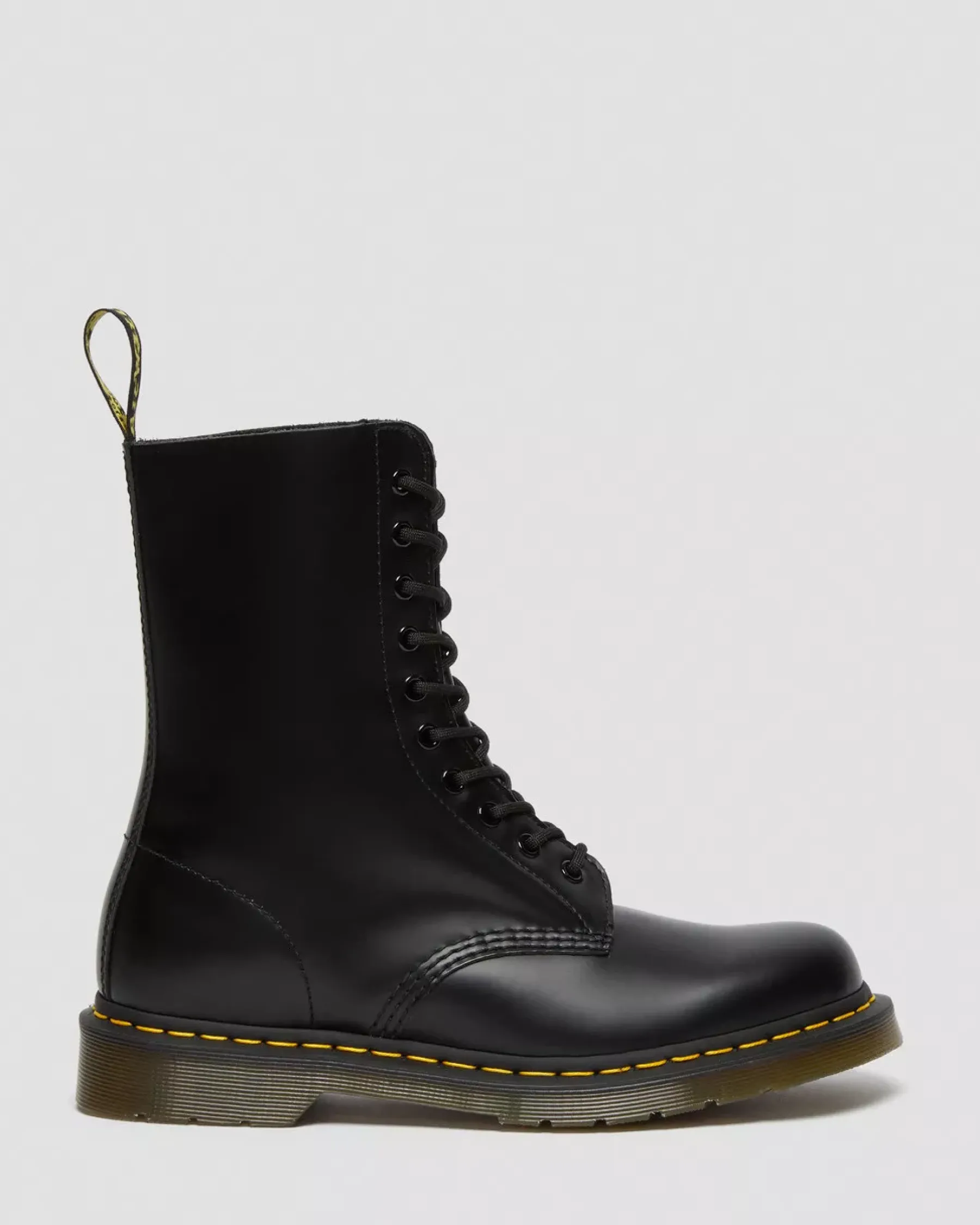 Originals|Ankle Boots>Dr. Martens 1490 Smooth Leather Mid Calf Boots Black — Smooth Leather