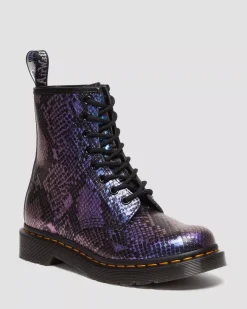 Sale|Originals>Dr. Martens 1460 Snake Print Emboss Leather Lace Up Boots BLACK+MULTI — Viper Croc Emboss