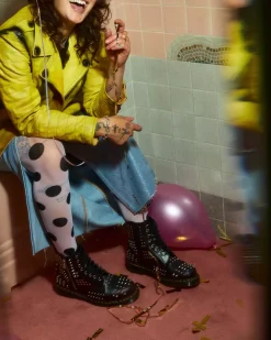 Originals|Ankle Boots>Dr. Martens 1460 Studded Zip Atlas Leather Lace Up Boots Black — Atlas