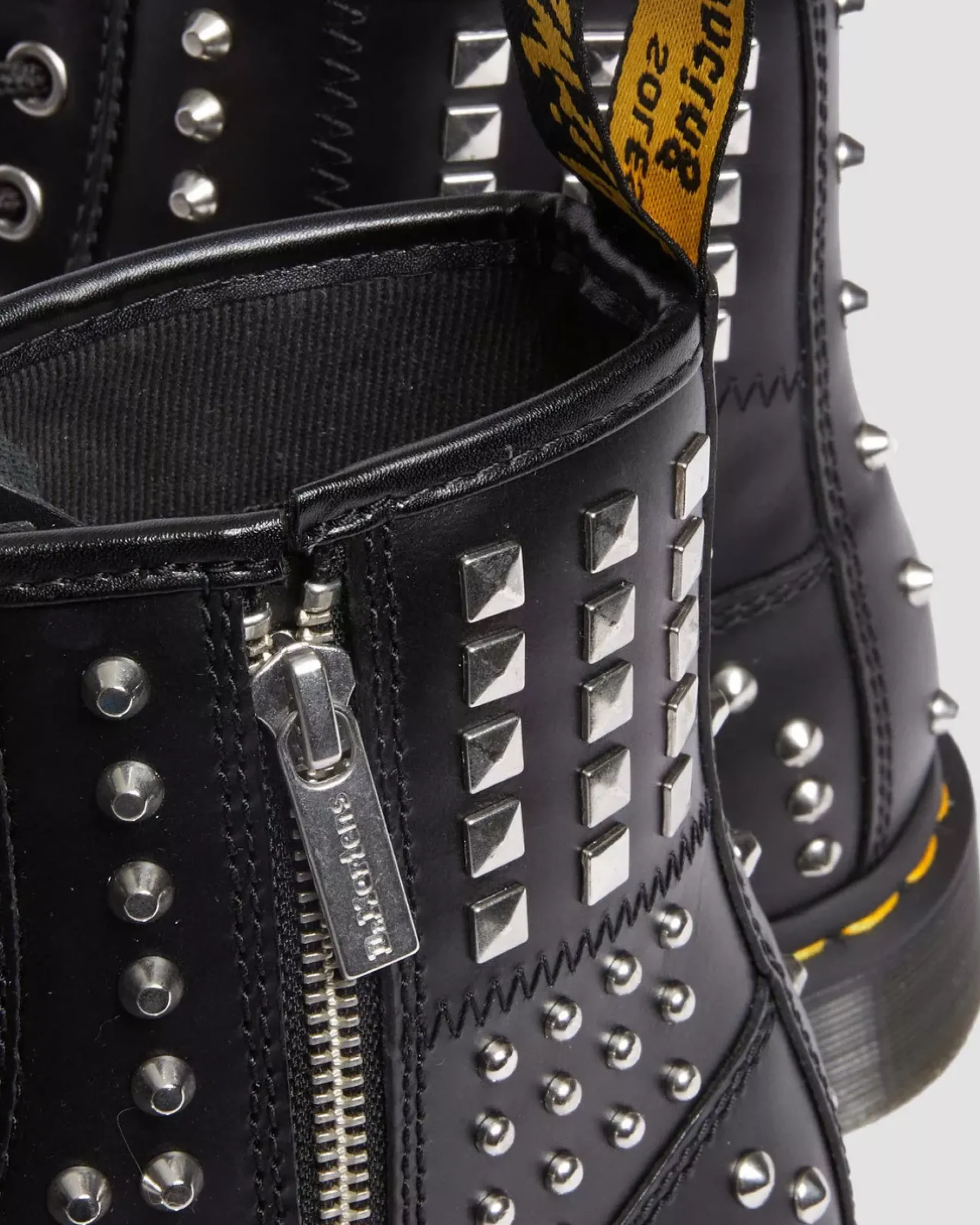 Originals|Ankle Boots>Dr. Martens 1460 Studded Zip Atlas Leather Lace Up Boots Black — Atlas