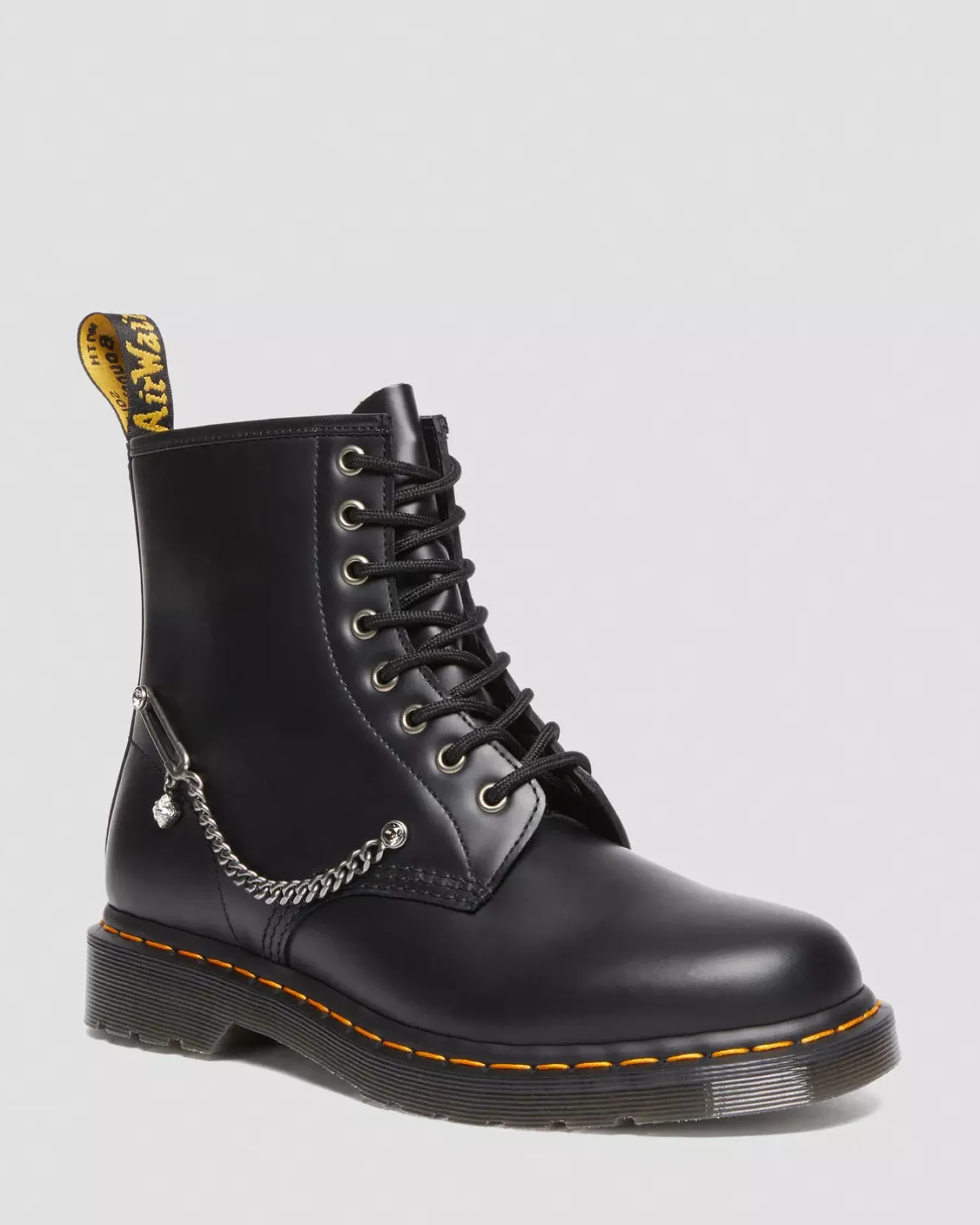 Sale|Sale>Dr. Martens 1460 Swarovski Leather Lace Up Boots Black — Smooth Leather