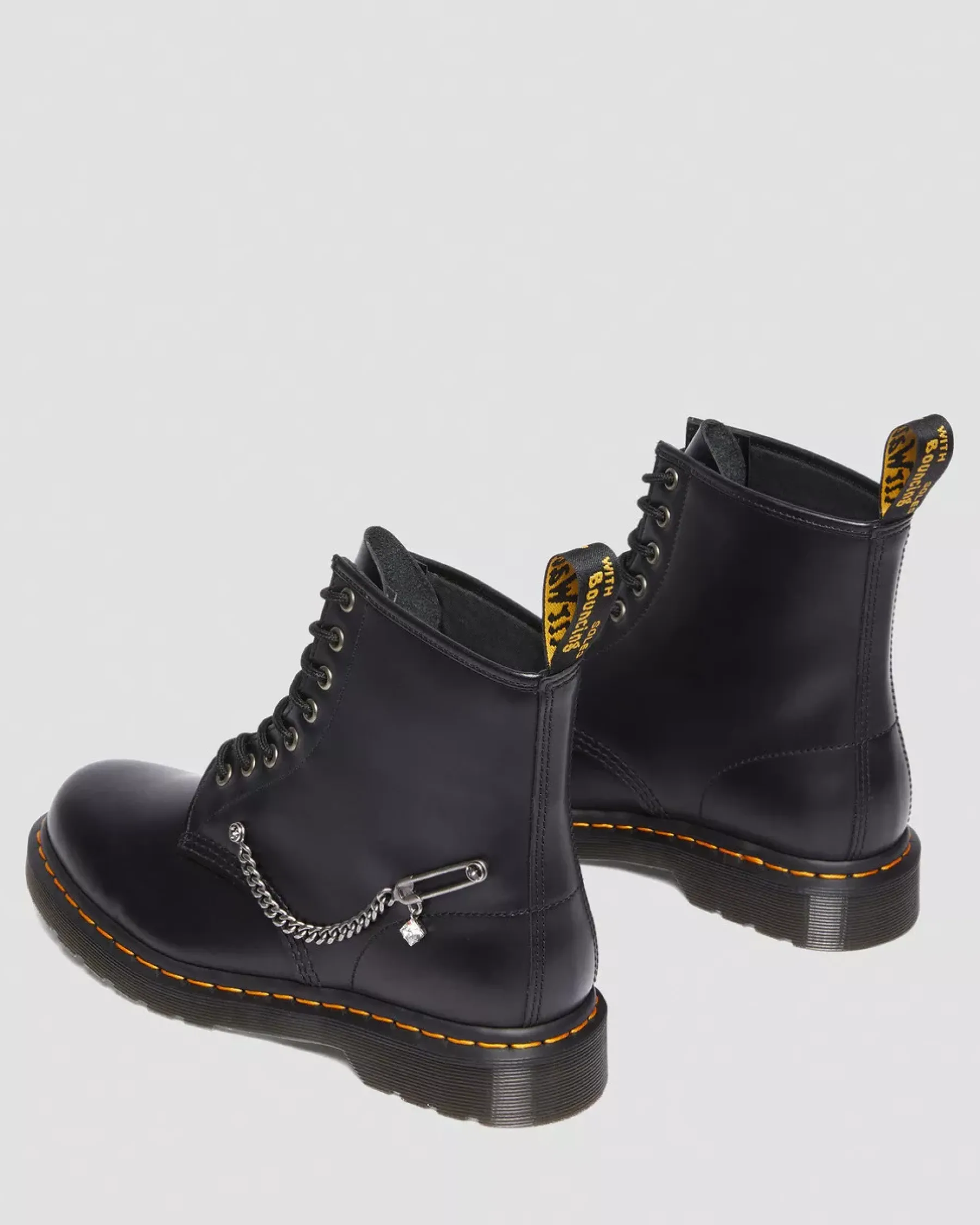 Sale|Sale>Dr. Martens 1460 Swarovski Leather Lace Up Boots Black — Smooth Leather