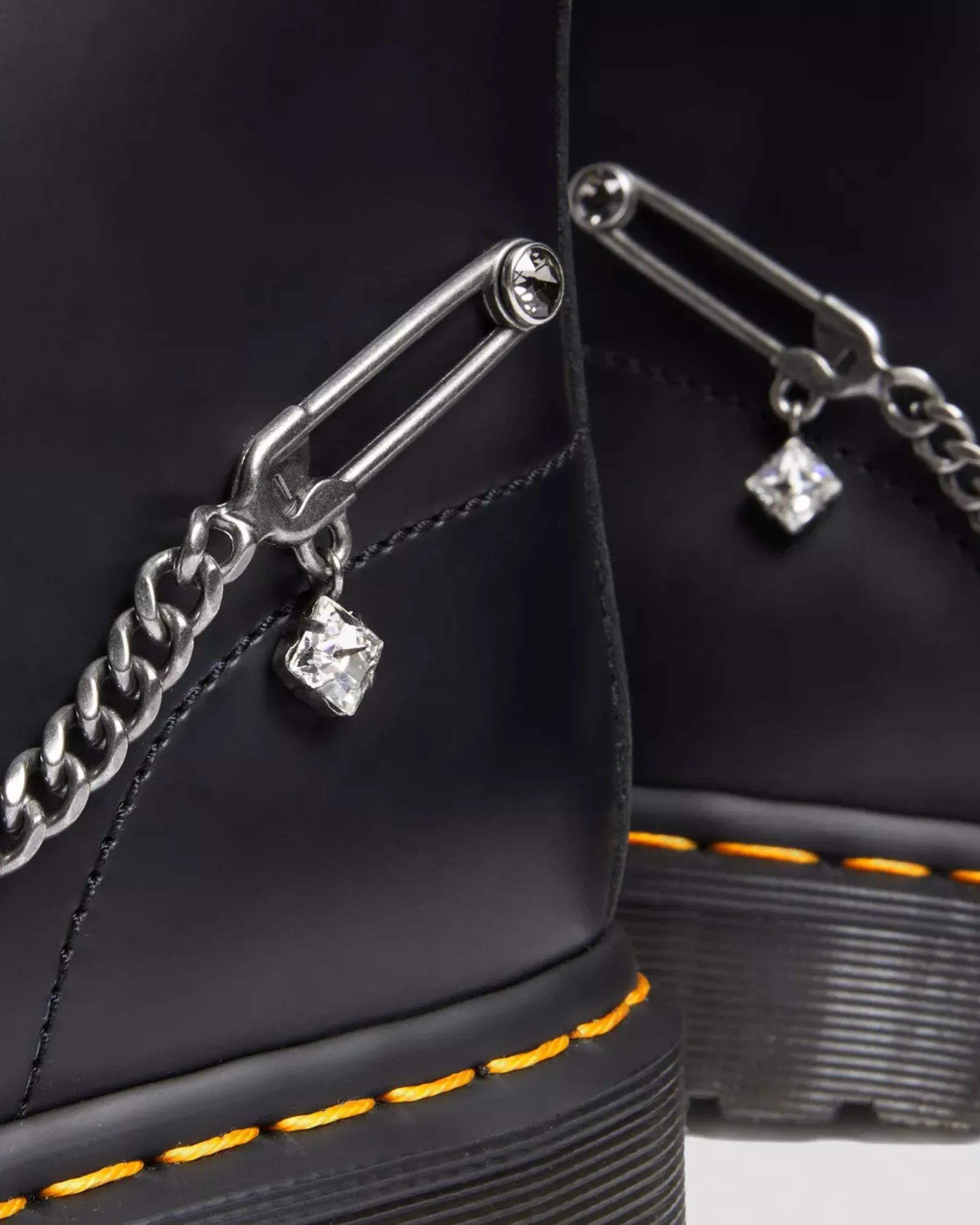 Sale|Sale>Dr. Martens 1460 Swarovski Leather Lace Up Boots Black — Smooth Leather