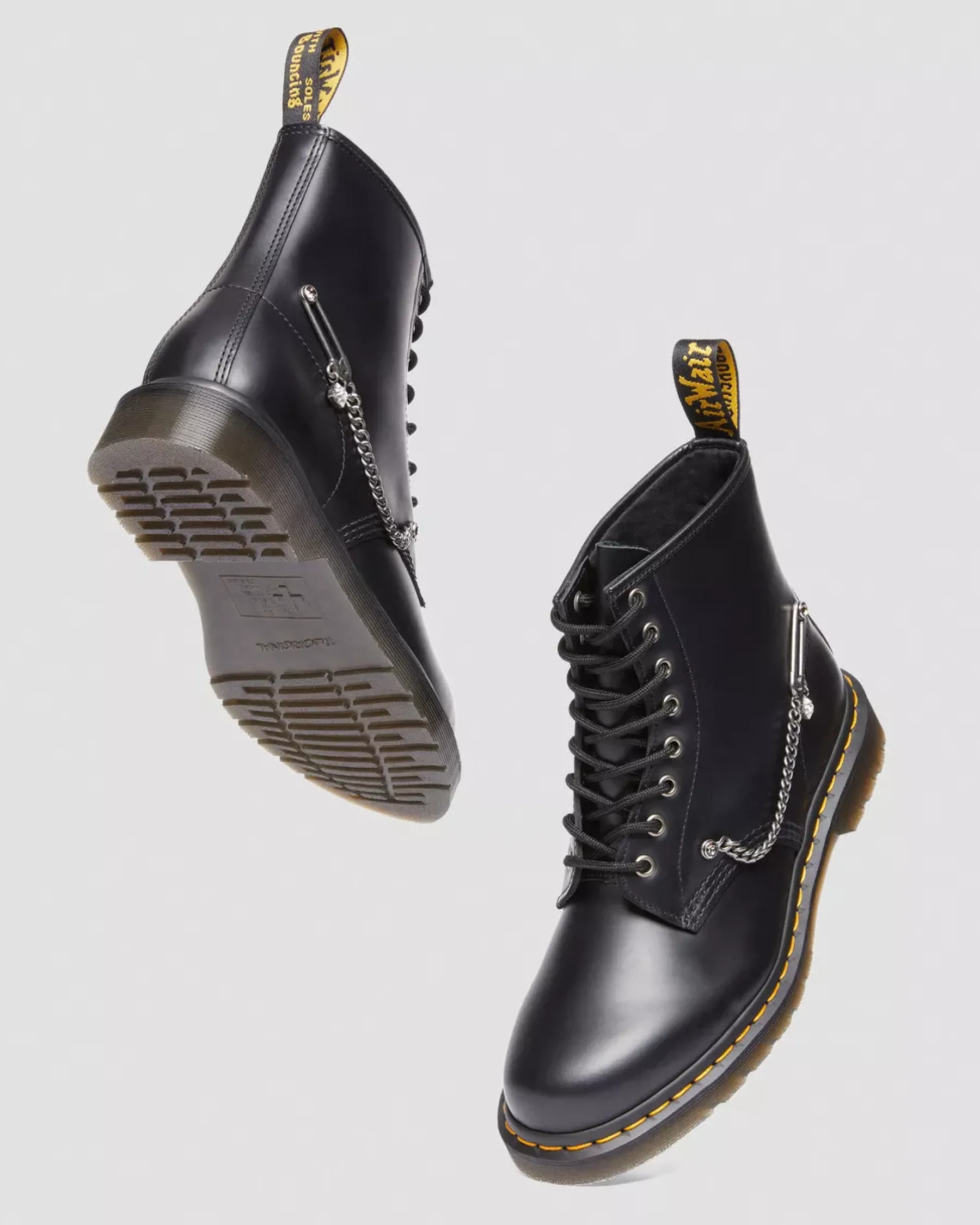 Sale|Sale>Dr. Martens 1460 Swarovski Leather Lace Up Boots Black — Smooth Leather