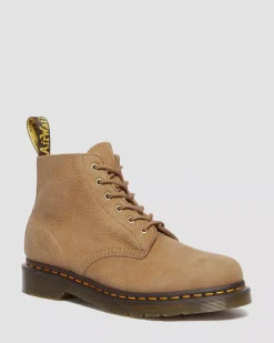 Originals|Ankle Boots>Dr. Martens 101 Tumbled Nubuck Leather Ankle Boots Savannah Tan — Tumbled Nubuck