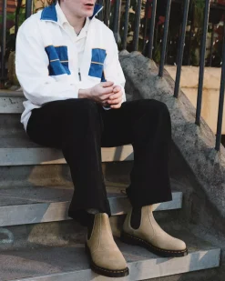 Originals|Boots>Dr. Martens 2976 Tumbled Nubuck Leather Chelsea Boots Savannah Tan — Tumbled Nubuck