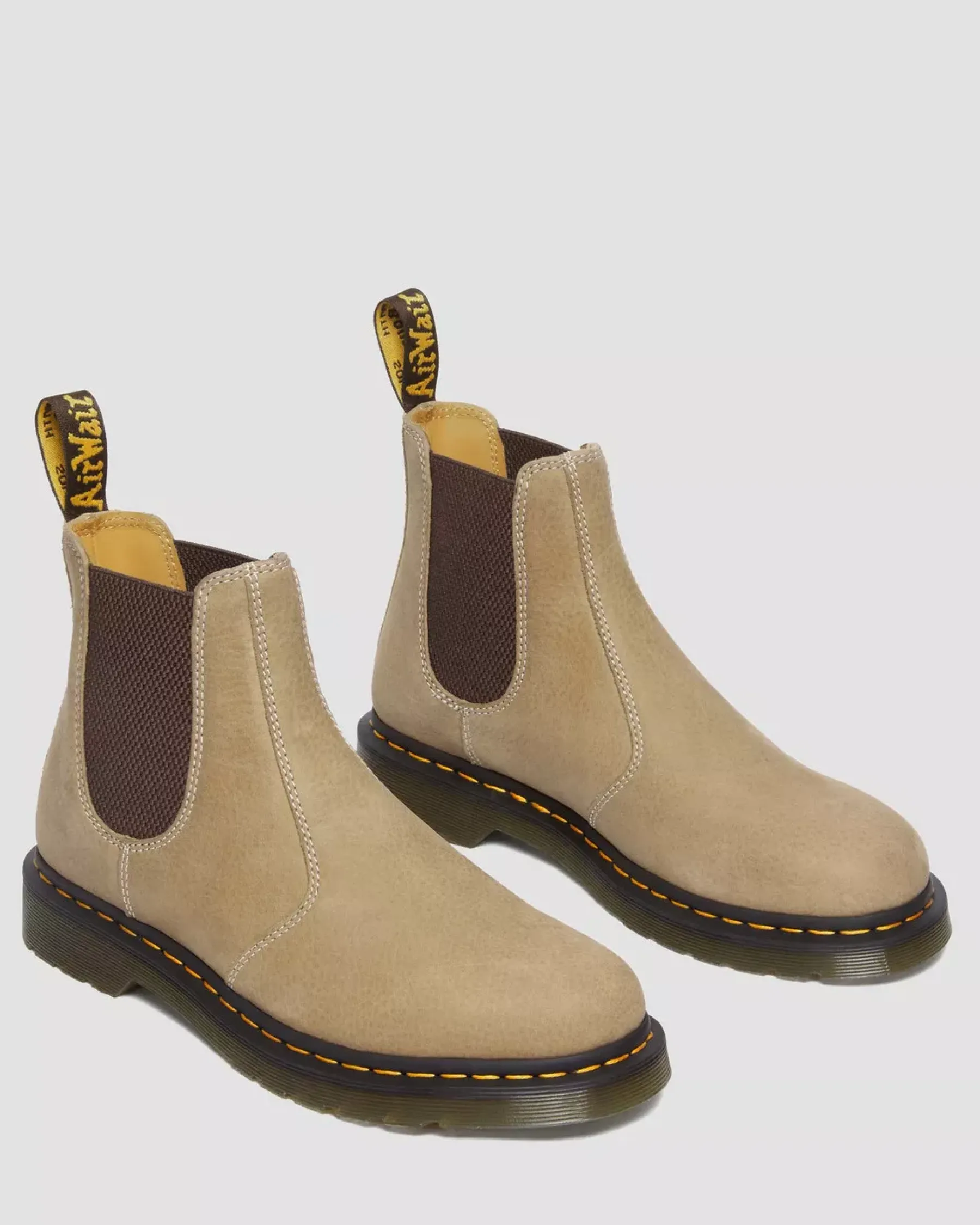 Originals|Boots>Dr. Martens 2976 Tumbled Nubuck Leather Chelsea Boots Savannah Tan — Tumbled Nubuck