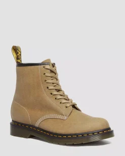 Originals|Ankle Boots>Dr. Martens 1460 Tumbled Nubuck Leather Lace Up Boots Savannah Tan — Tumbled Nubuck