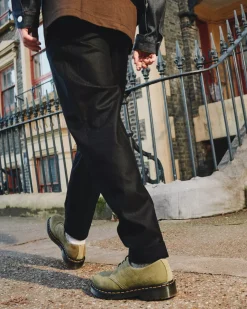 Originals|Shoes>Dr. Martens 1461 Tumbled Nubuck Leather Oxford Shoes Muted Olive — Tumbled Nubuck
