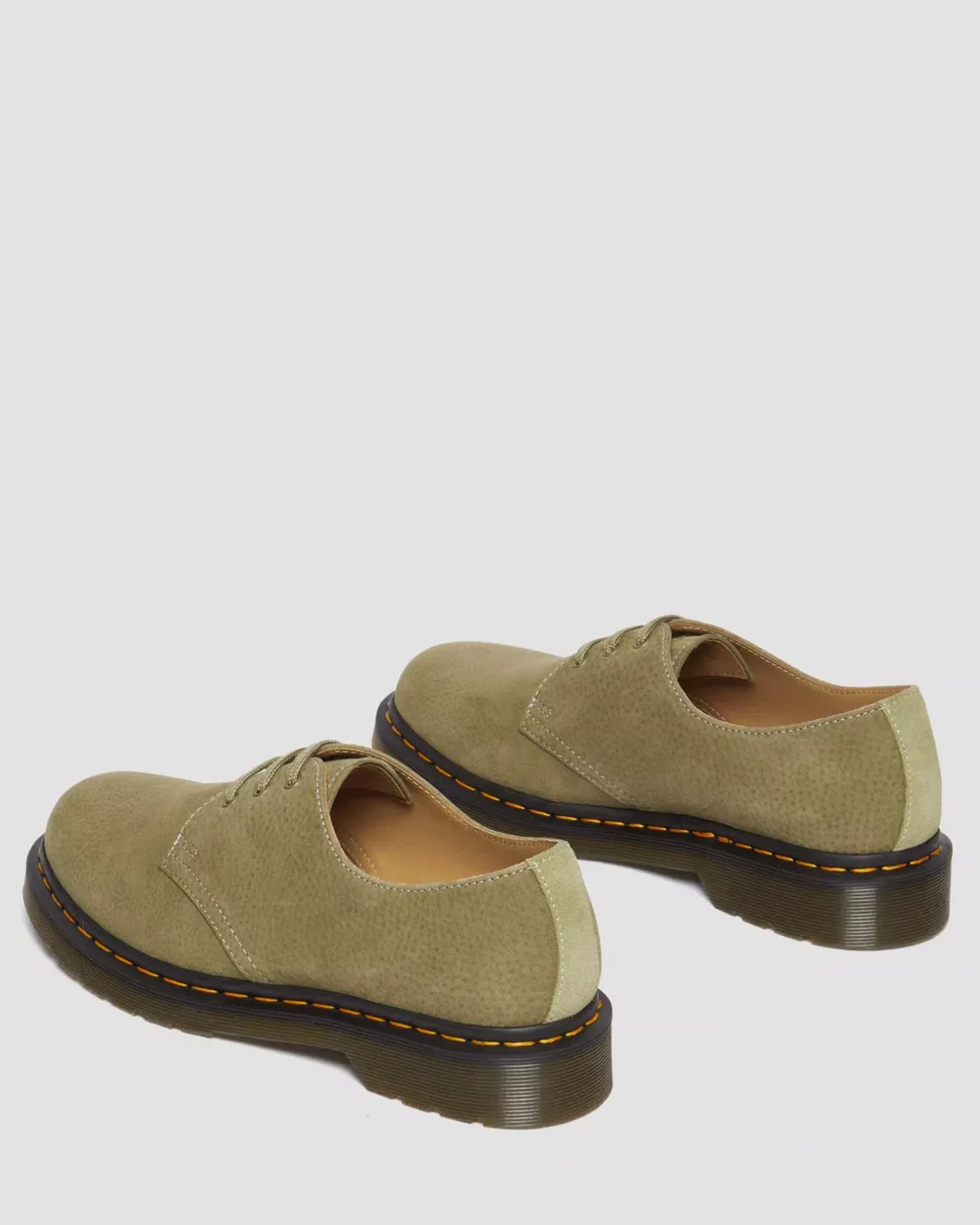 Originals|Shoes>Dr. Martens 1461 Tumbled Nubuck Leather Oxford Shoes Muted Olive — Tumbled Nubuck