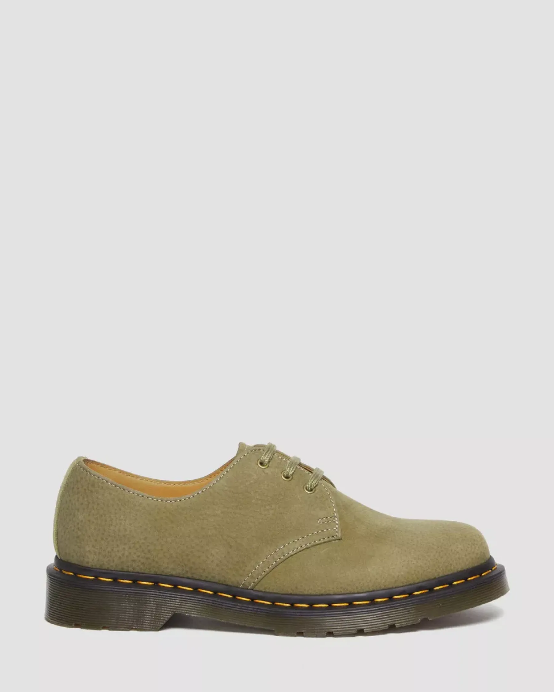 Originals|Shoes>Dr. Martens 1461 Tumbled Nubuck Leather Oxford Shoes Muted Olive — Tumbled Nubuck