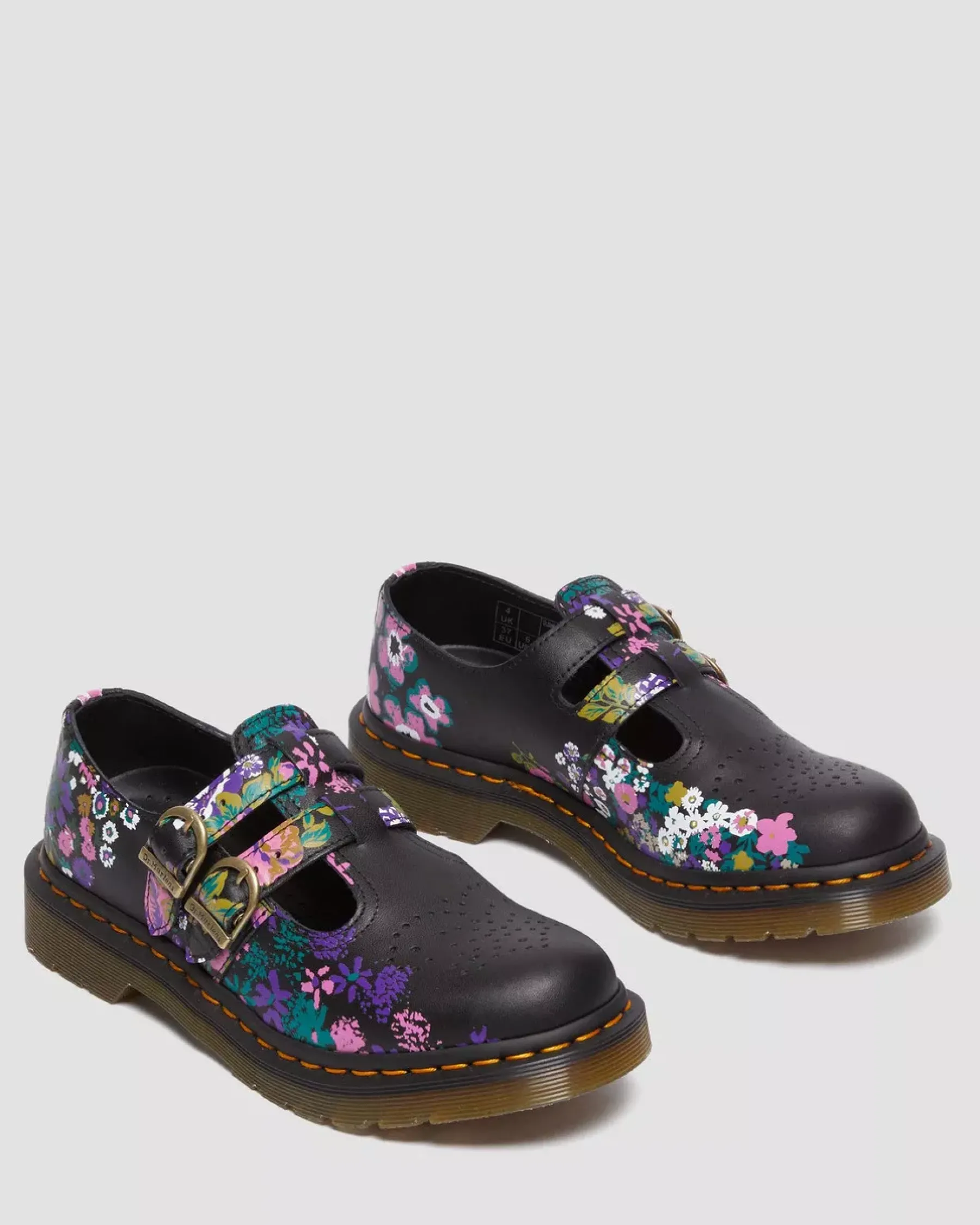 Sale|Originals>Dr. Martens 8065 Vintage Floral Leather Mary Jane Shoes BLACK+MULTI — Vintage Floral Backhand