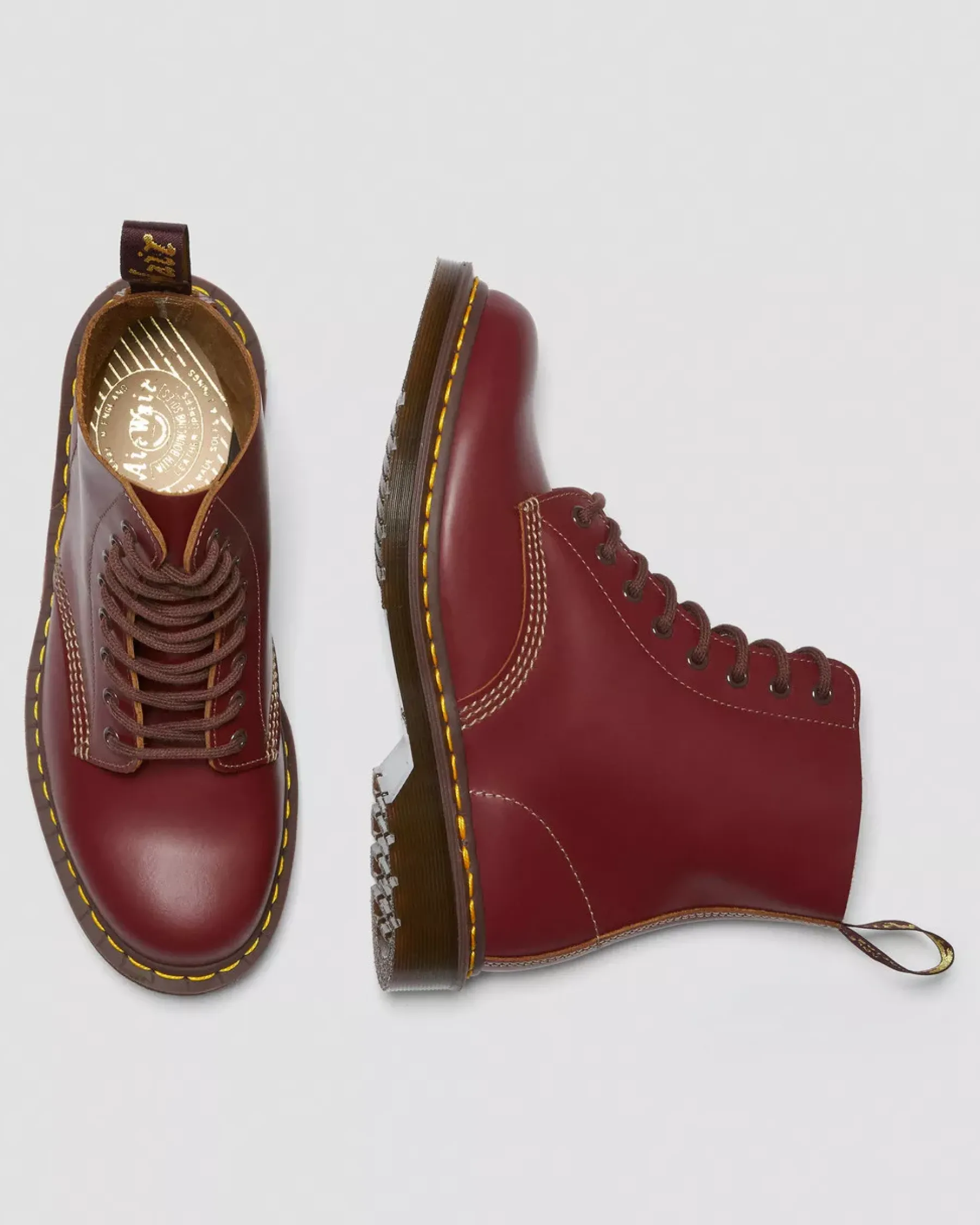 Originals|Ankle Boots>Dr. Martens 1460 Vintage Made in England Lace Up Boots Red — Quilon