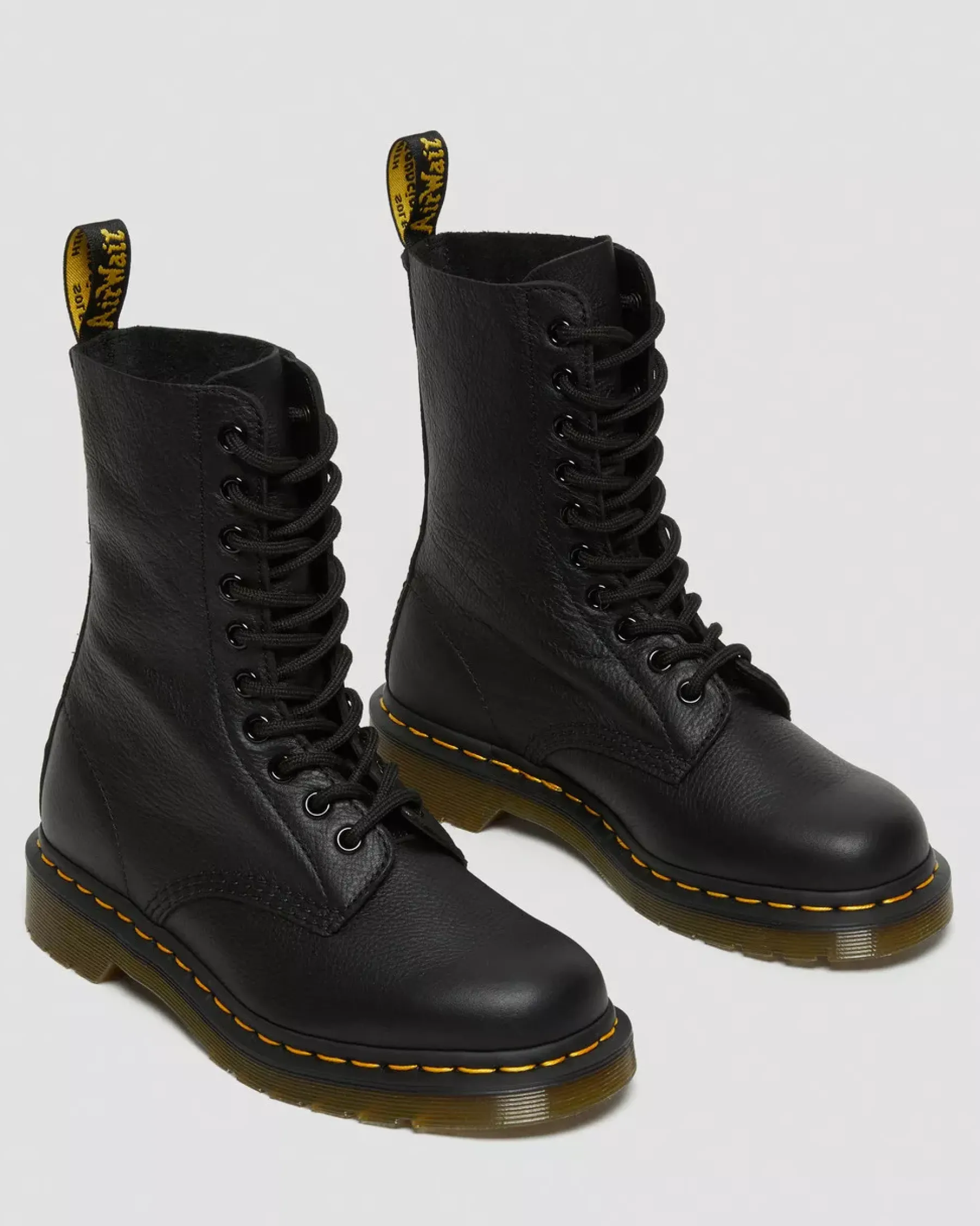 Originals|Boots>Dr. Martens 1490 Virginia Leather Mid Calf Boots Black — Virginia