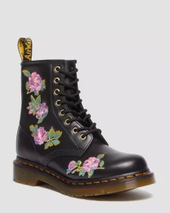 Originals|Ankle Boots>Dr. Martens 1460 Vonda II Women's Embroidered Floral Boots Nappa Lux