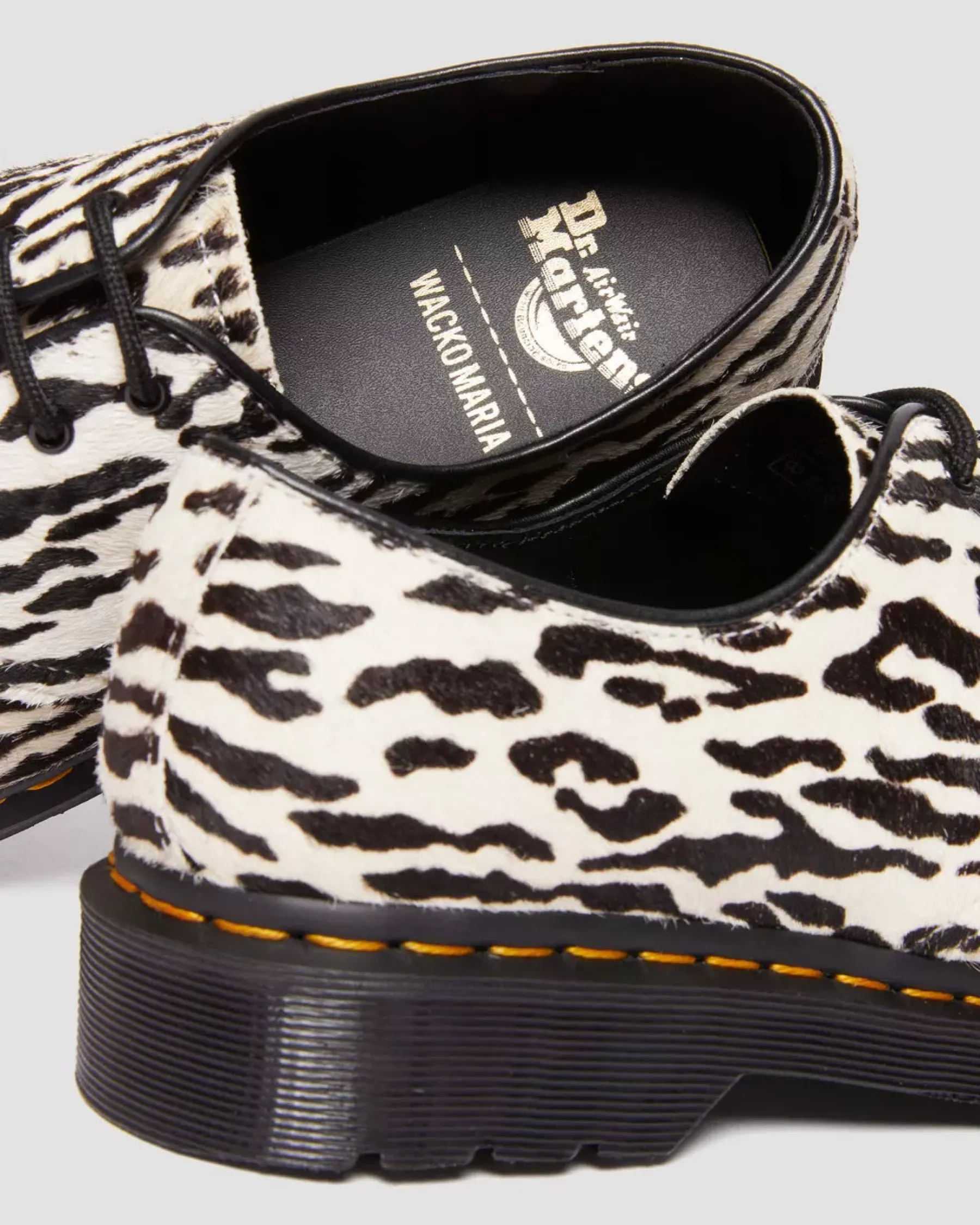 Sale|Originals>Dr. Martens 1461 Wacko Maria Hair-On Oxford Shoes Black+White — Hair On