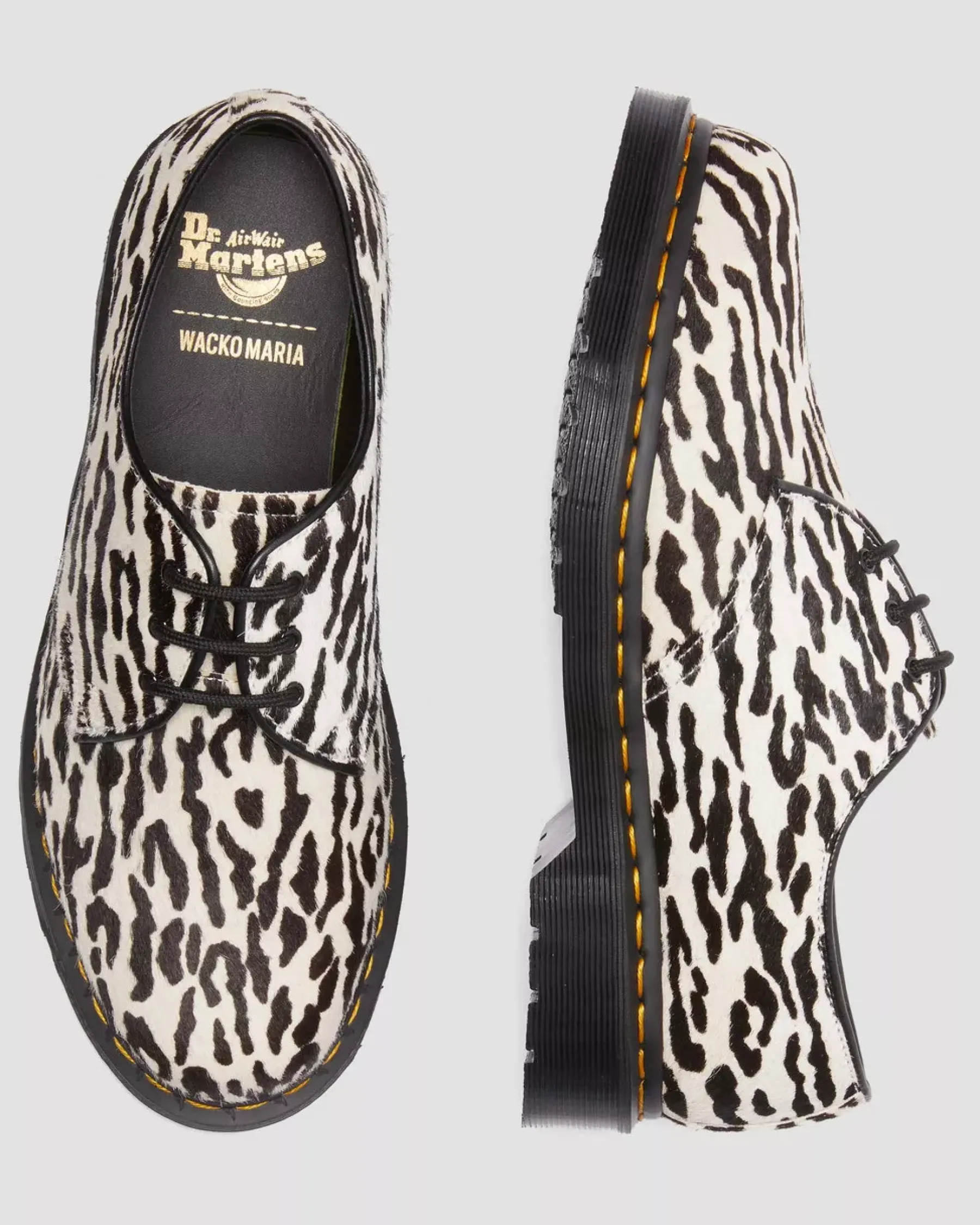 Sale|Originals>Dr. Martens 1461 Wacko Maria Hair-On Oxford Shoes Black+White — Hair On