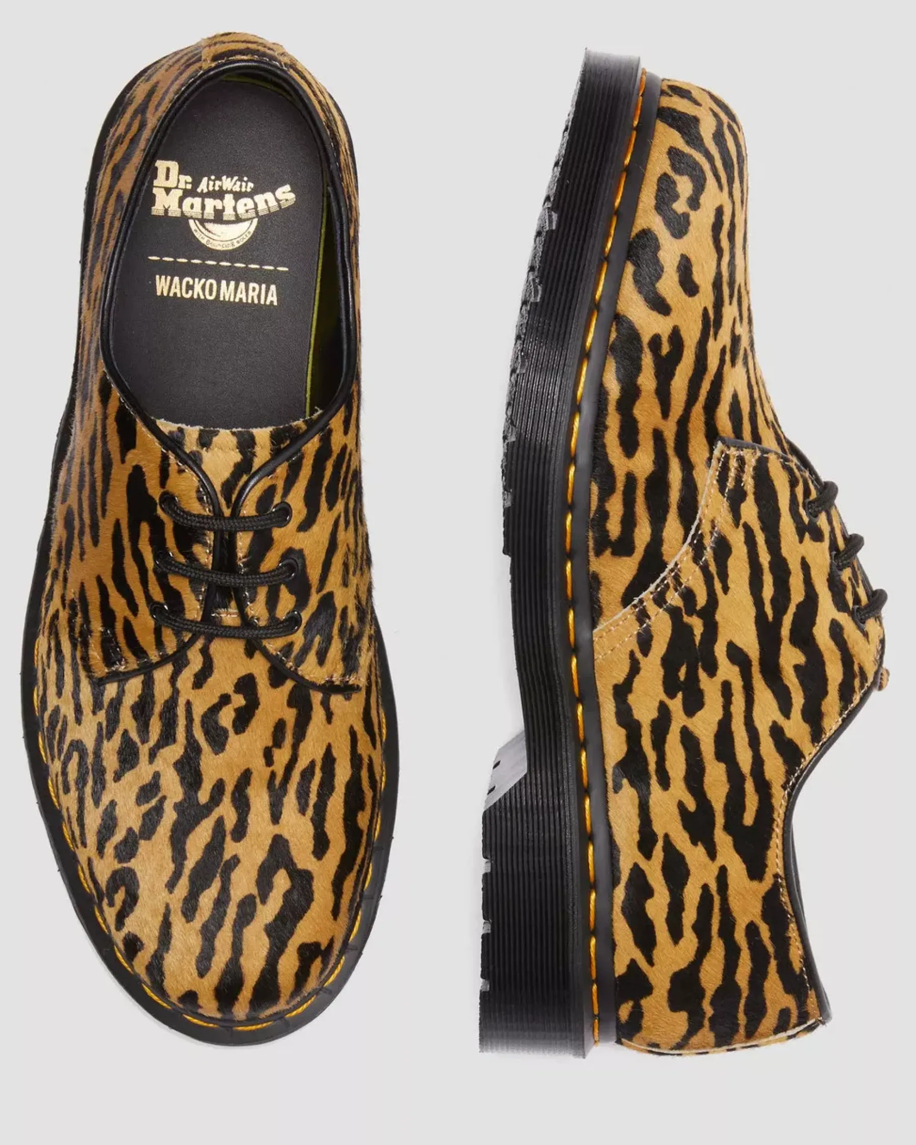 Sale|Originals>Dr. Martens 1461 Wacko Maria Hair-On Oxford Shoes Black+Tan — Hair On