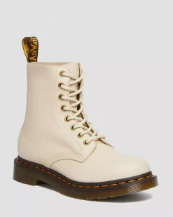 Sale|Ankle Boots>Dr. Martens 1460 Women's Pascal Virginia Leather Boots Parchment Beige — Virginia