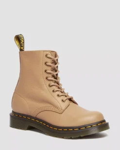 Originals|Ankle Boots>Dr. Martens 1460 Women's Pascal Virginia Leather Boots Savannah Tan — Virginia