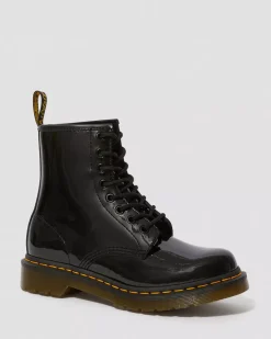 Originals|Ankle Boots>Dr. Martens 1460 Women's Patent Leather Lace Up Boots Black — Patent Leather