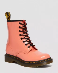 Sale|Originals>Dr. Martens 1460 Women's Patent Leather Lace Up Boots Coral — Patent Leather