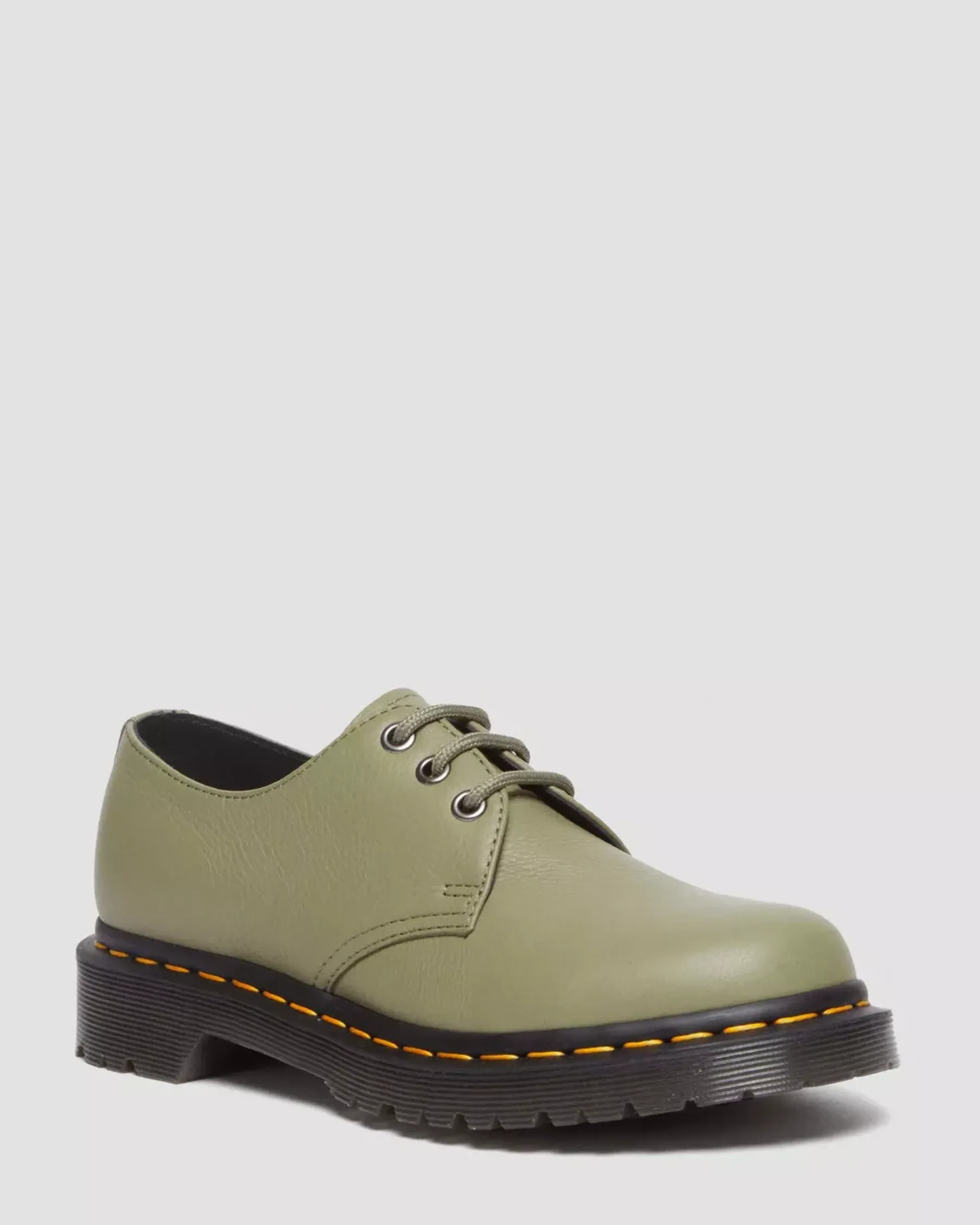 Originals|Shoes>Dr. Martens 1461 Women's Virginia Leather Oxford Shoes Muted Olive — Virginia