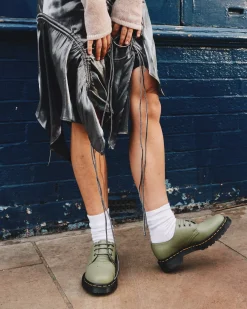 Originals|Shoes>Dr. Martens 1461 Women's Virginia Leather Oxford Shoes Muted Olive — Virginia