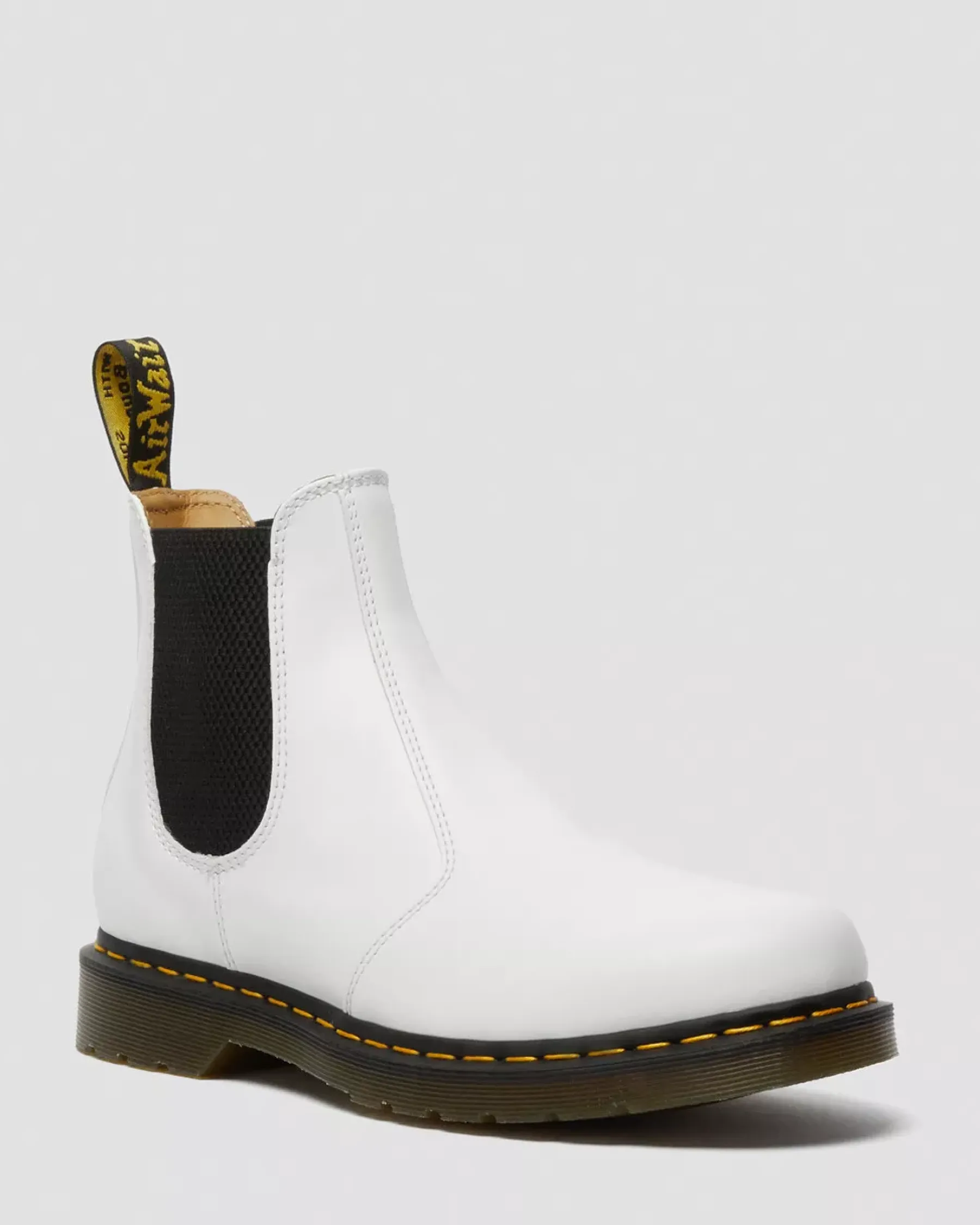 Sale|Originals>Dr. Martens 2976 Yellow Stitch Smooth Leather Chelsea Boots White — Smooth Leather