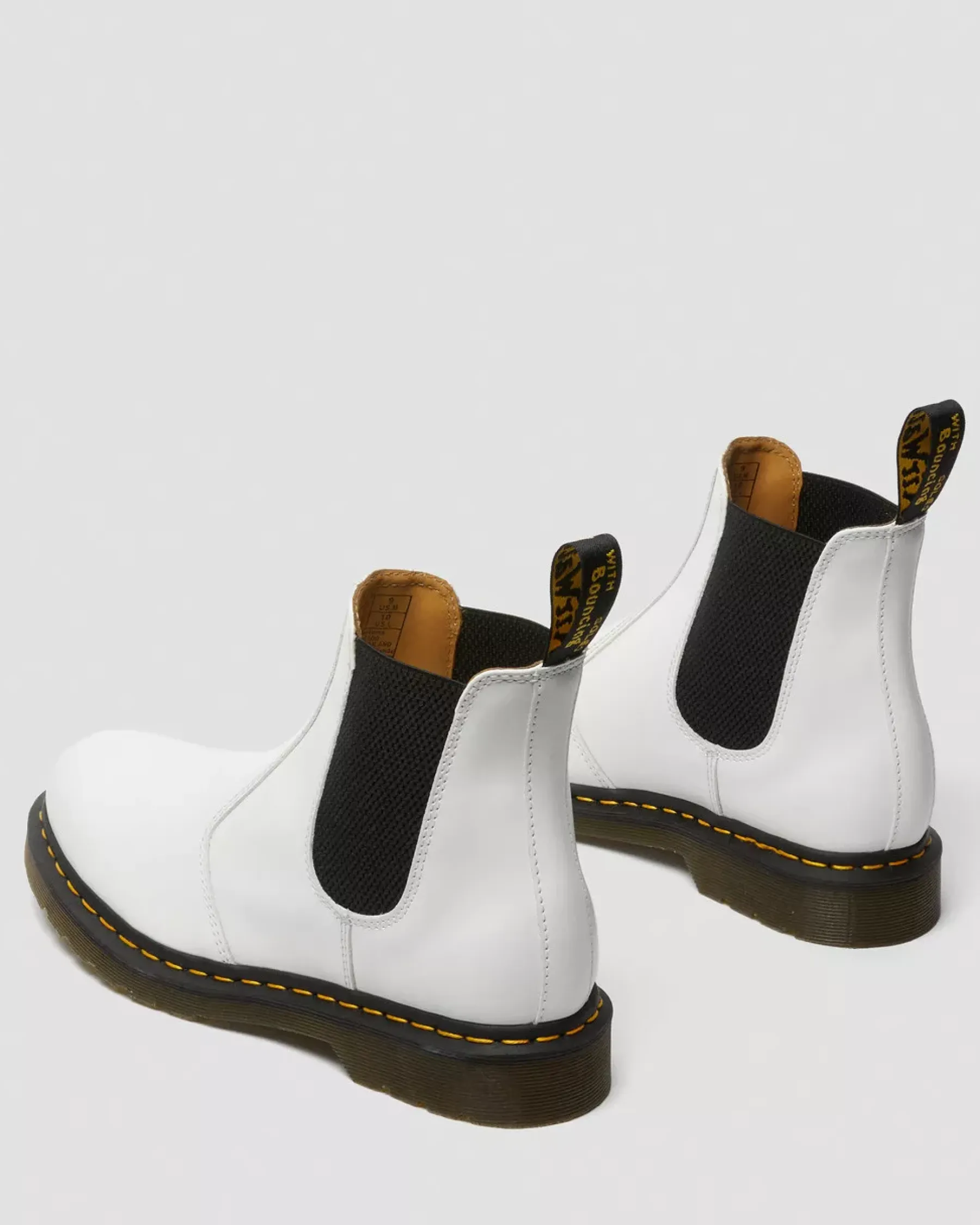 Sale|Originals>Dr. Martens 2976 Yellow Stitch Smooth Leather Chelsea Boots White — Smooth Leather