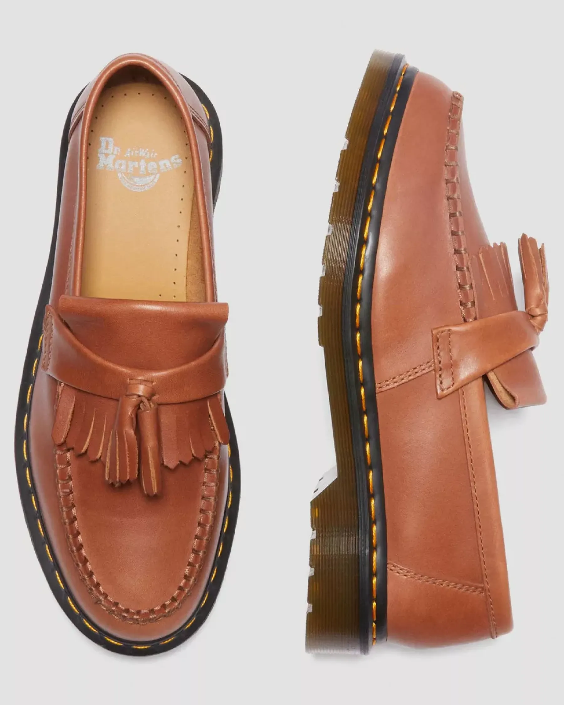 Sale|Originals>Dr. Martens Adrian Carrara Leather Tassel Loafers Saddle Tan — Carrara