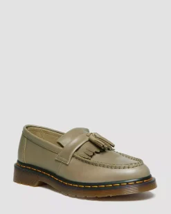 Sale|Originals>Dr. Martens Adrian Carrara Leather Tassel Loafers Olive — Carrara