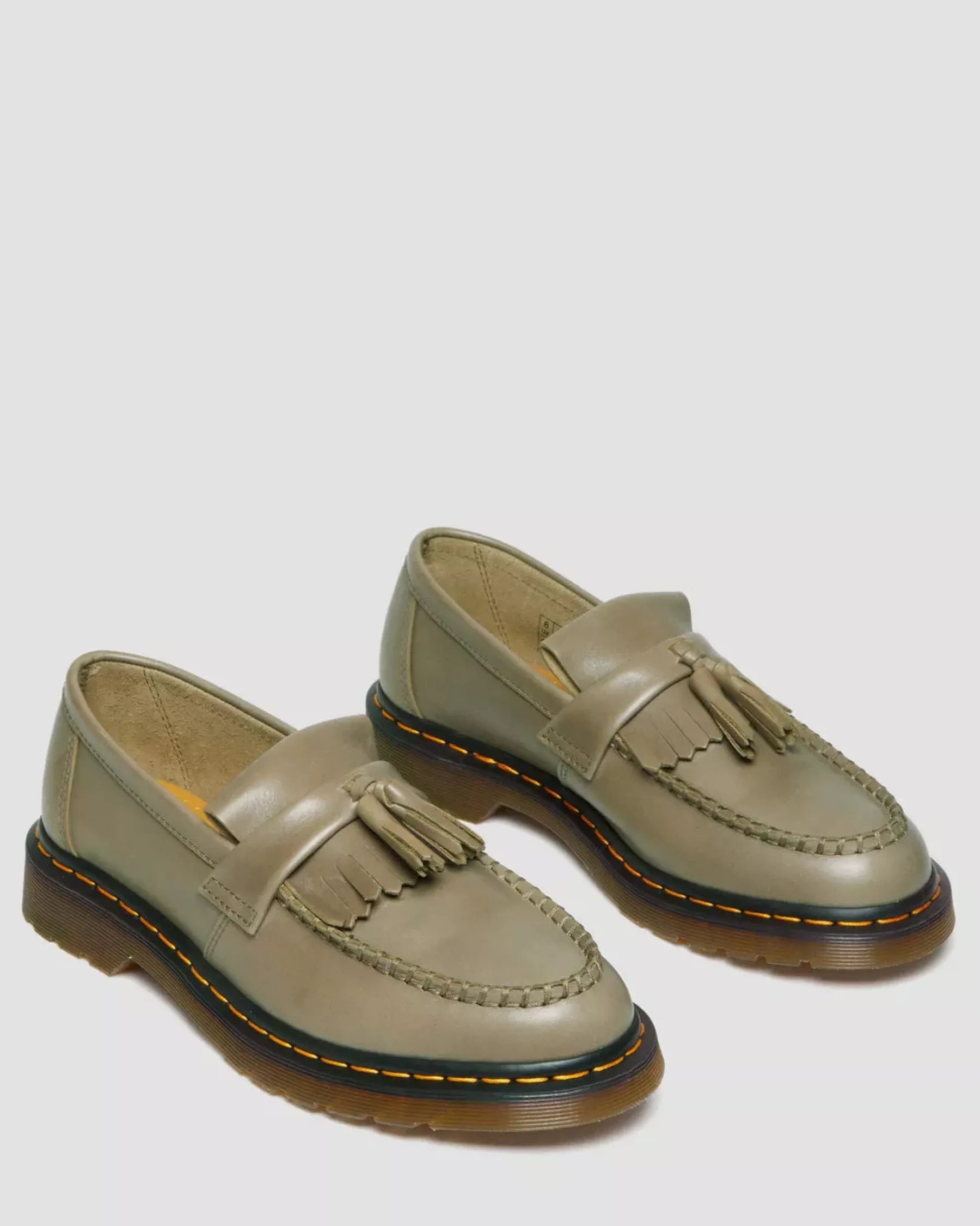 Sale|Originals>Dr. Martens Adrian Carrara Leather Tassel Loafers Olive — Carrara
