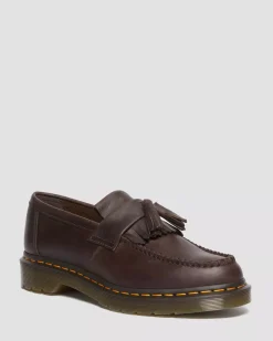 Originals|Shoes>Dr. Martens Adrian Crazy Horse Leather Tassel Loafers Dark Brown — Crazy Horse